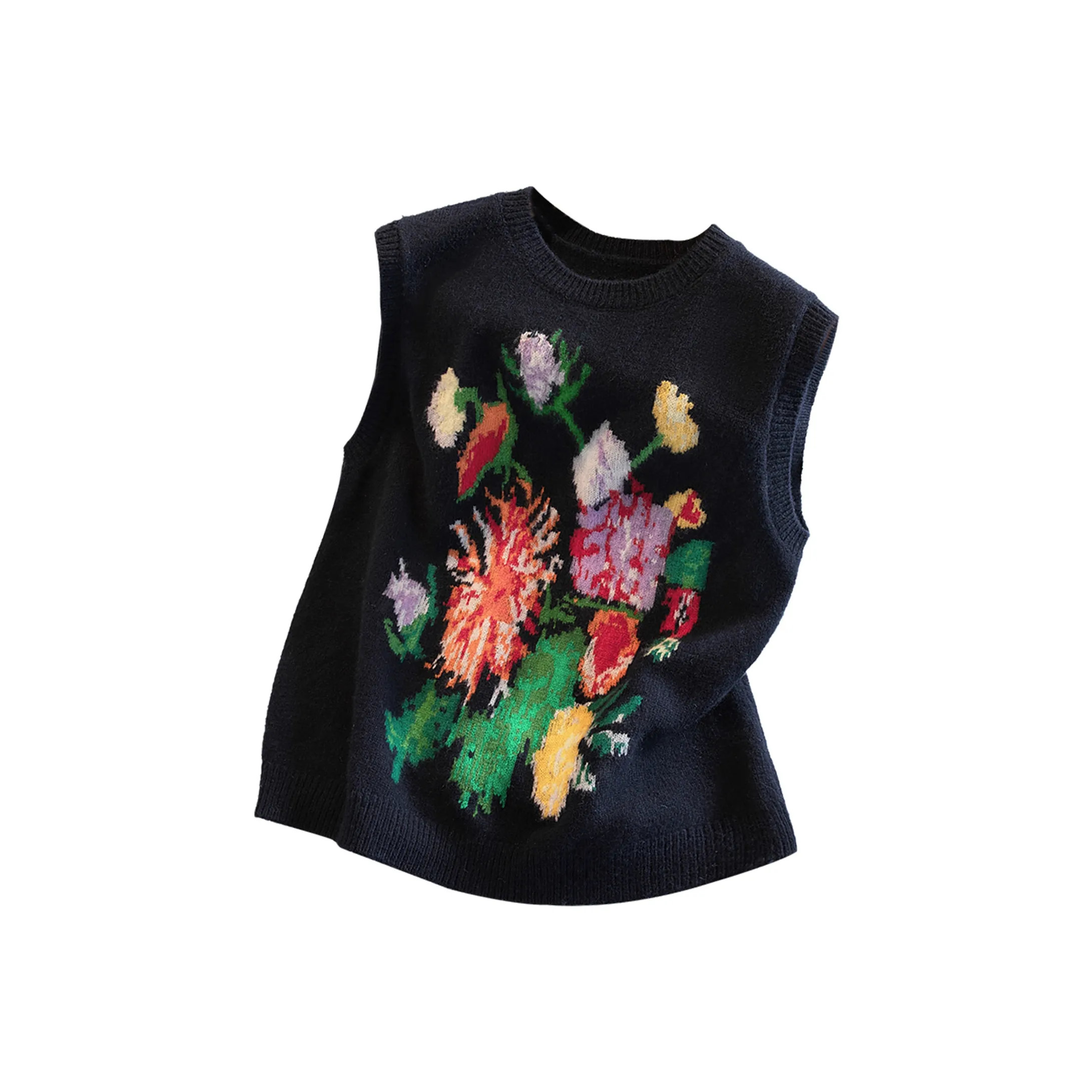 SIBAISHE Темно-синий женский жилет