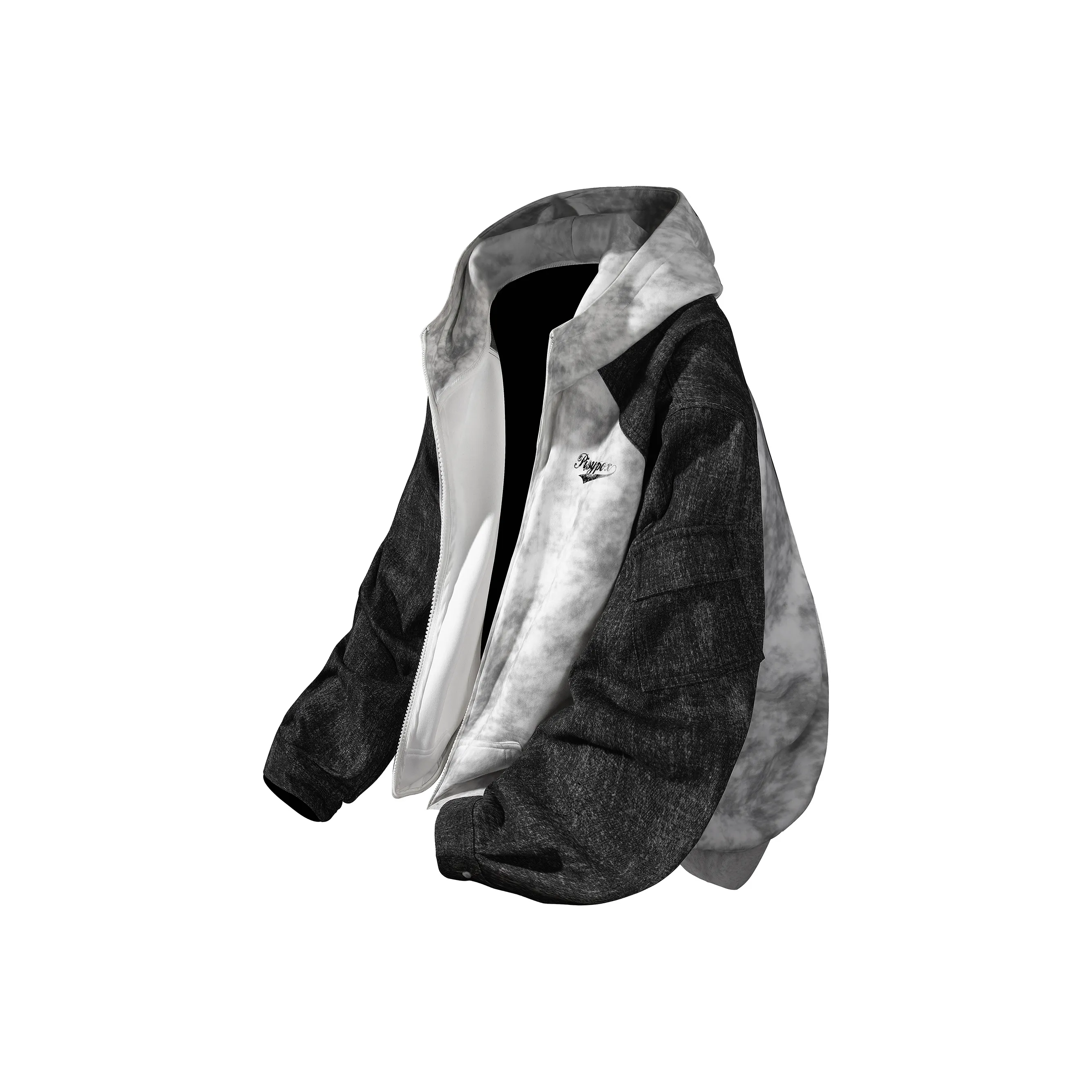 PISYPOX Denim Кардиган Свитшот Унисекс