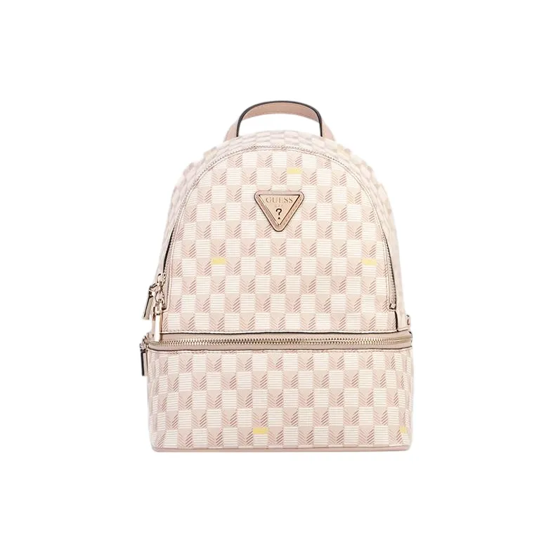 GUESS Рюкзак из синтетической кожи женский рубиновый красный черный серо-бежевый