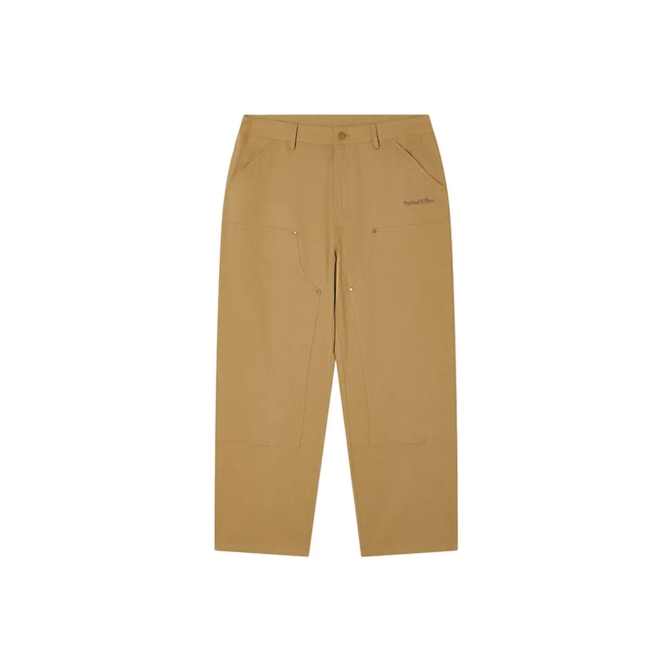 MITCHELL NESS Спортивные брюки Мужские Хаки Черный