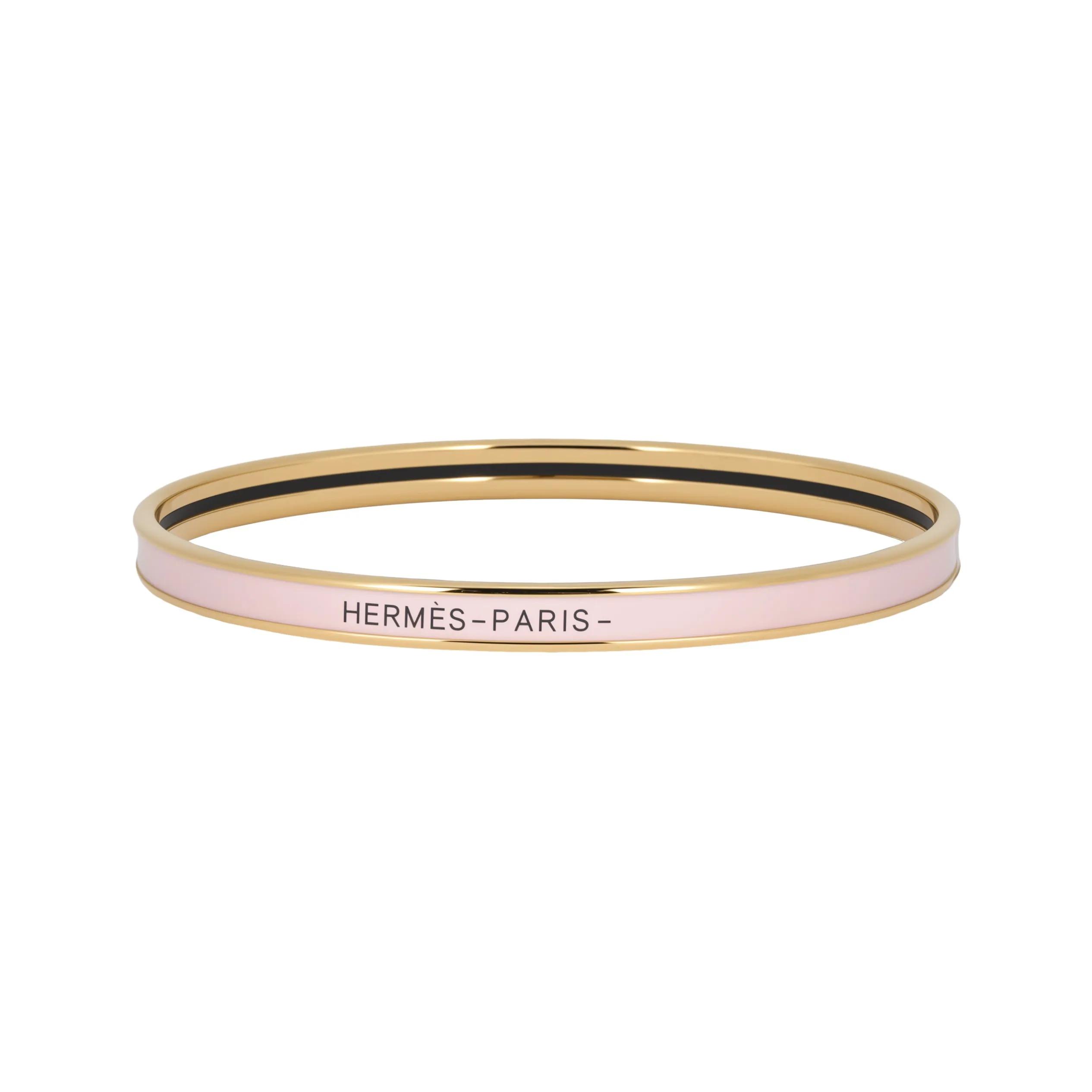 HERMES Enamel Bangles Women's Gold