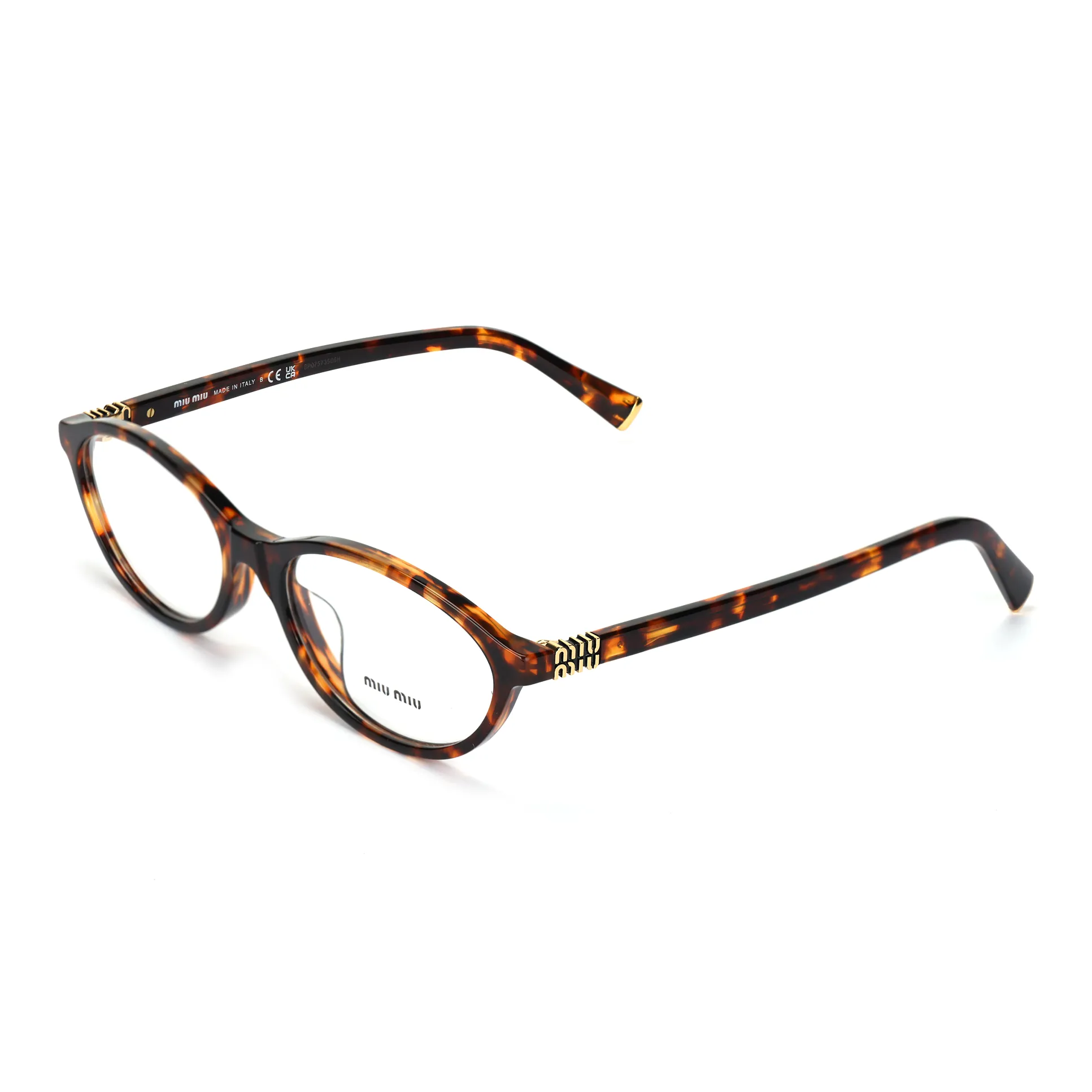 MIU MIU Ацетат Овальные Оправы для очков Женские Черепаховый