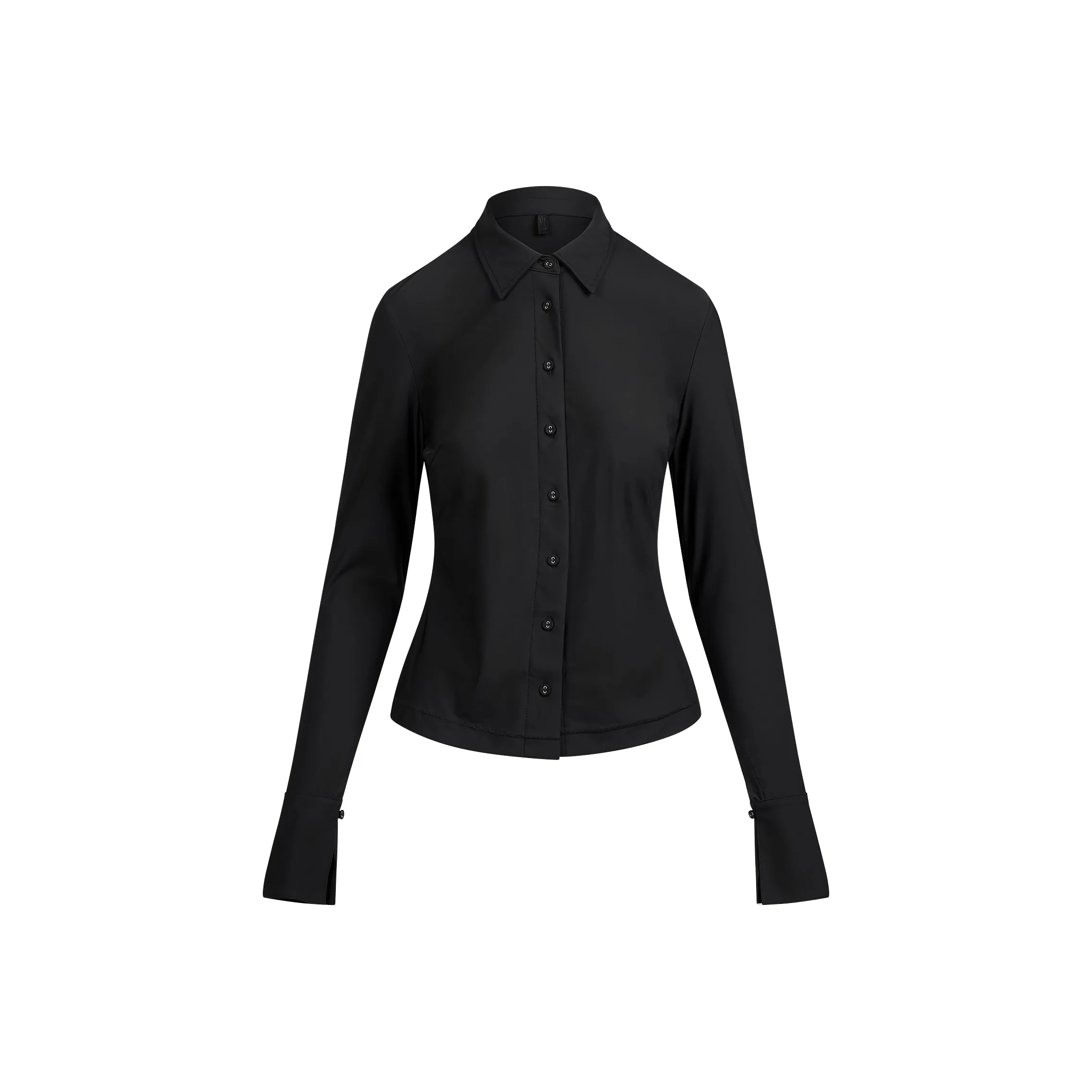 SKIMS FW25 CLING Матовый Длинный рукав Пуговица Вверх Рубашка Женская