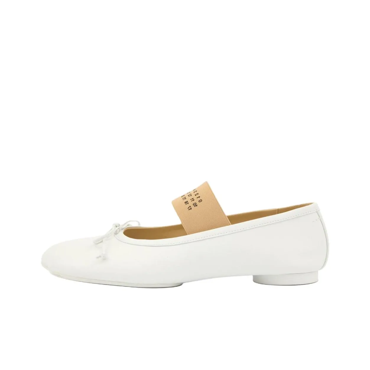 MM6 Maison Margiela Anatomic Numbers Motif Bow Detailed Ballerinas Women's