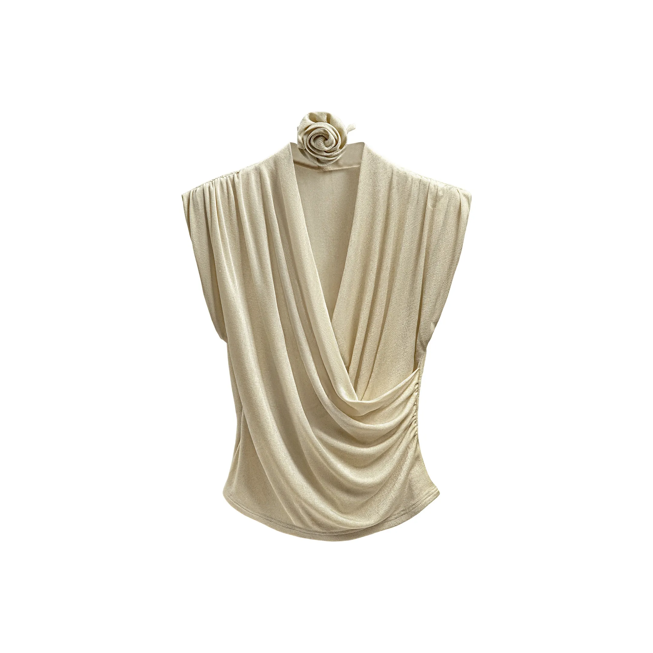 SIBAISHE Бежевый Абрикос Женские T-рубашки