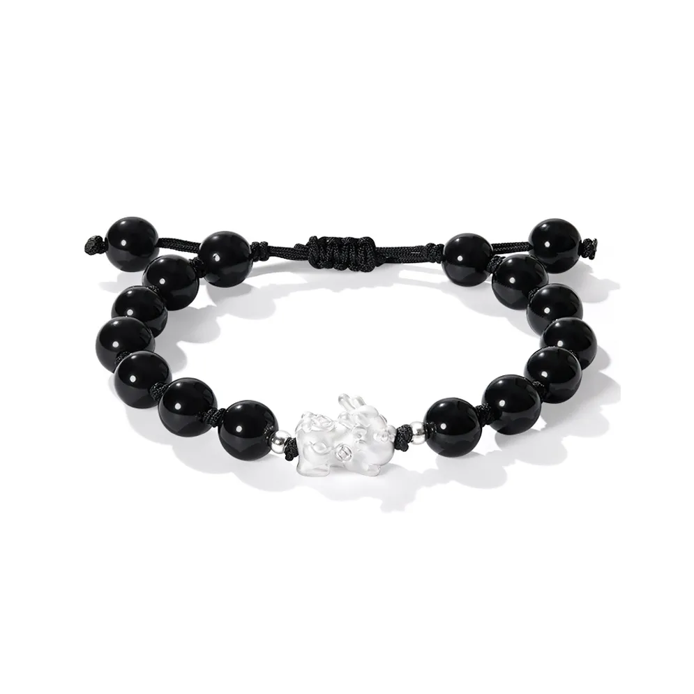 Central Fashion Obsidian Jade Bracelets Unisex