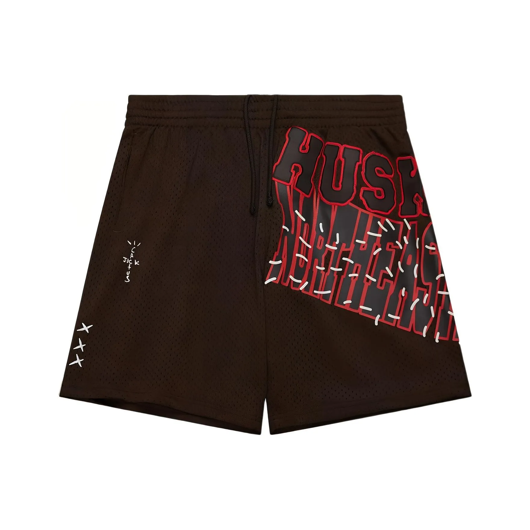 Шорты Travis Scott X Mitchell Ness Спортивные Унисекс Коричневые