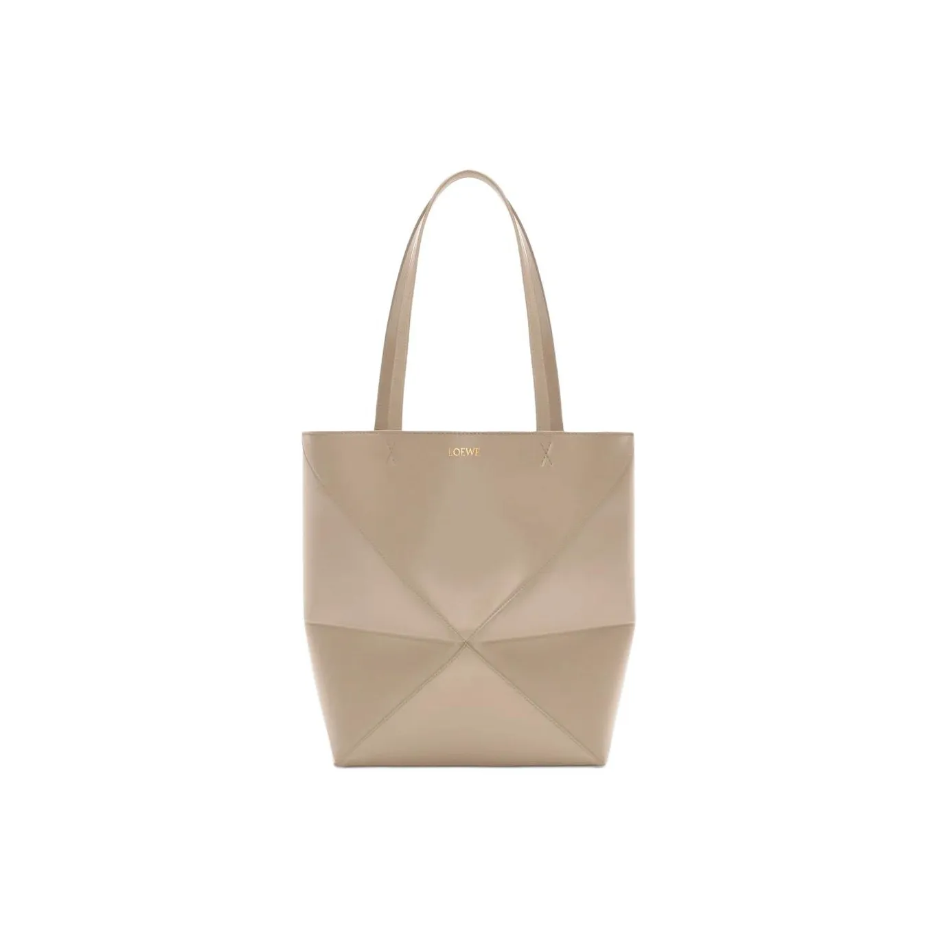 LOEWE Puzzle Fold Calfskin Tote Bag, Shopping Bag, Handbag, Shoulder Bag Medium Size Women's Sand