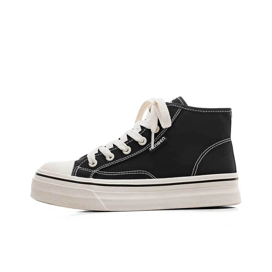 RENBEN Противоскользящие Износостойкие Легкие MID Топ Кеды Женские Черный