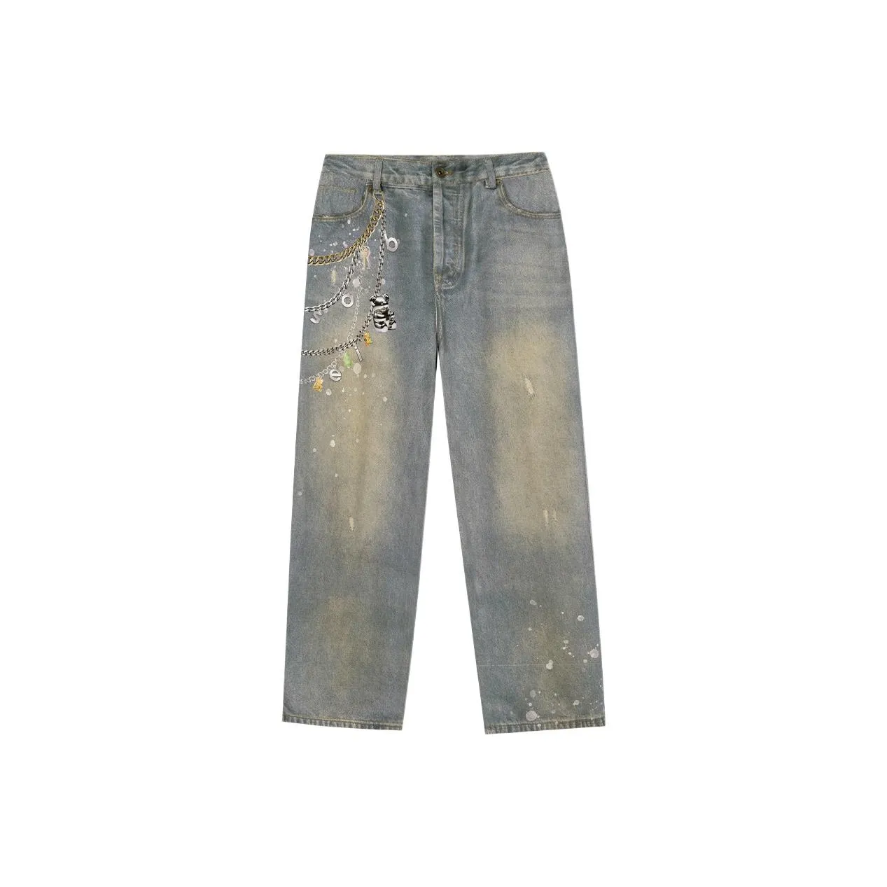 Bosieagender Винтажные синие унисекс джинсы