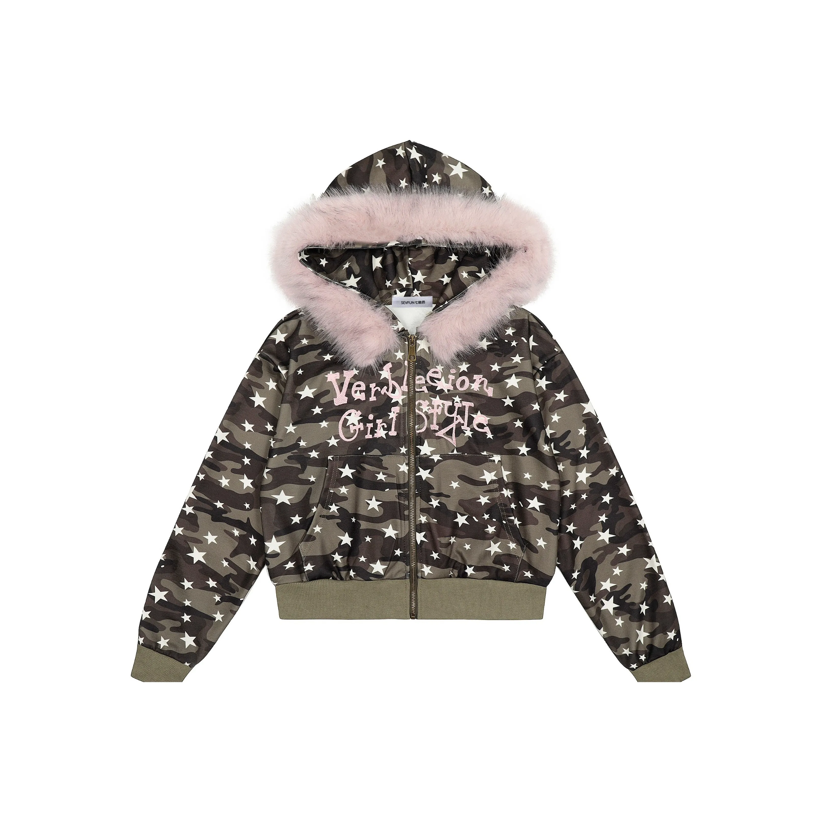 7 SEVFUN Армейский зеленый Женский Свитшот