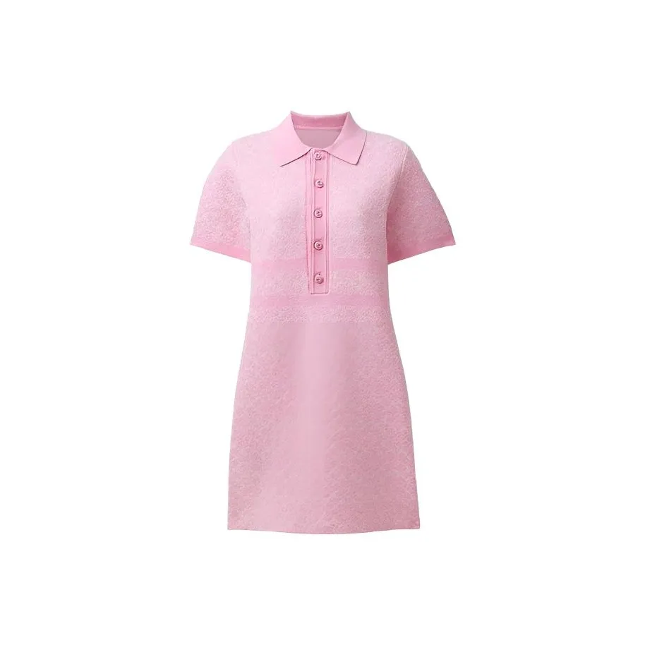 Leather Cat Розовый Женские Короткие Платья с Рукавами