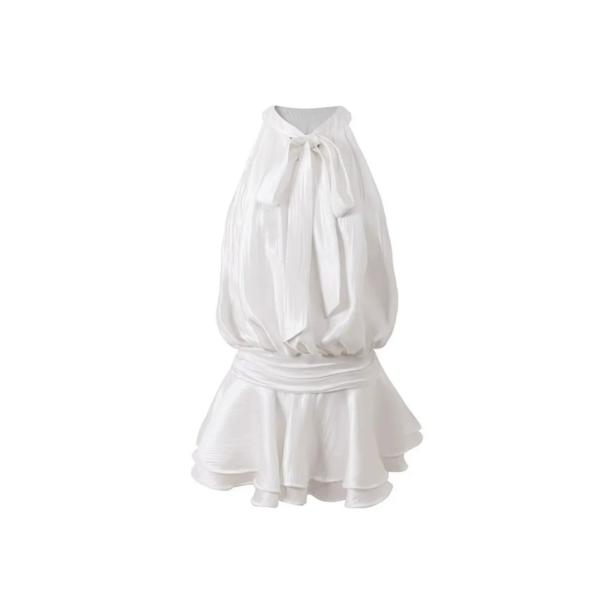 MTHE Белые Женские Платья без Рукавов