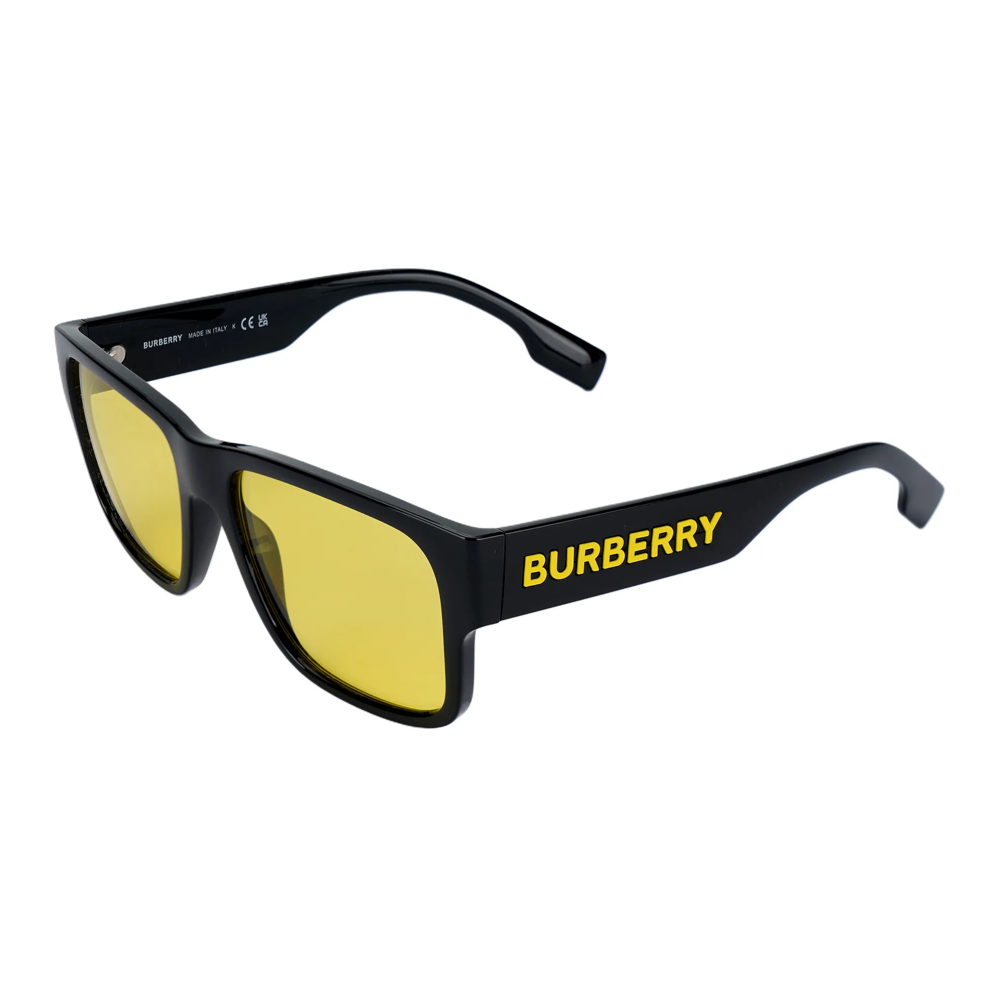 Burberry Sunglasses Black Frame With Yellow Lenses