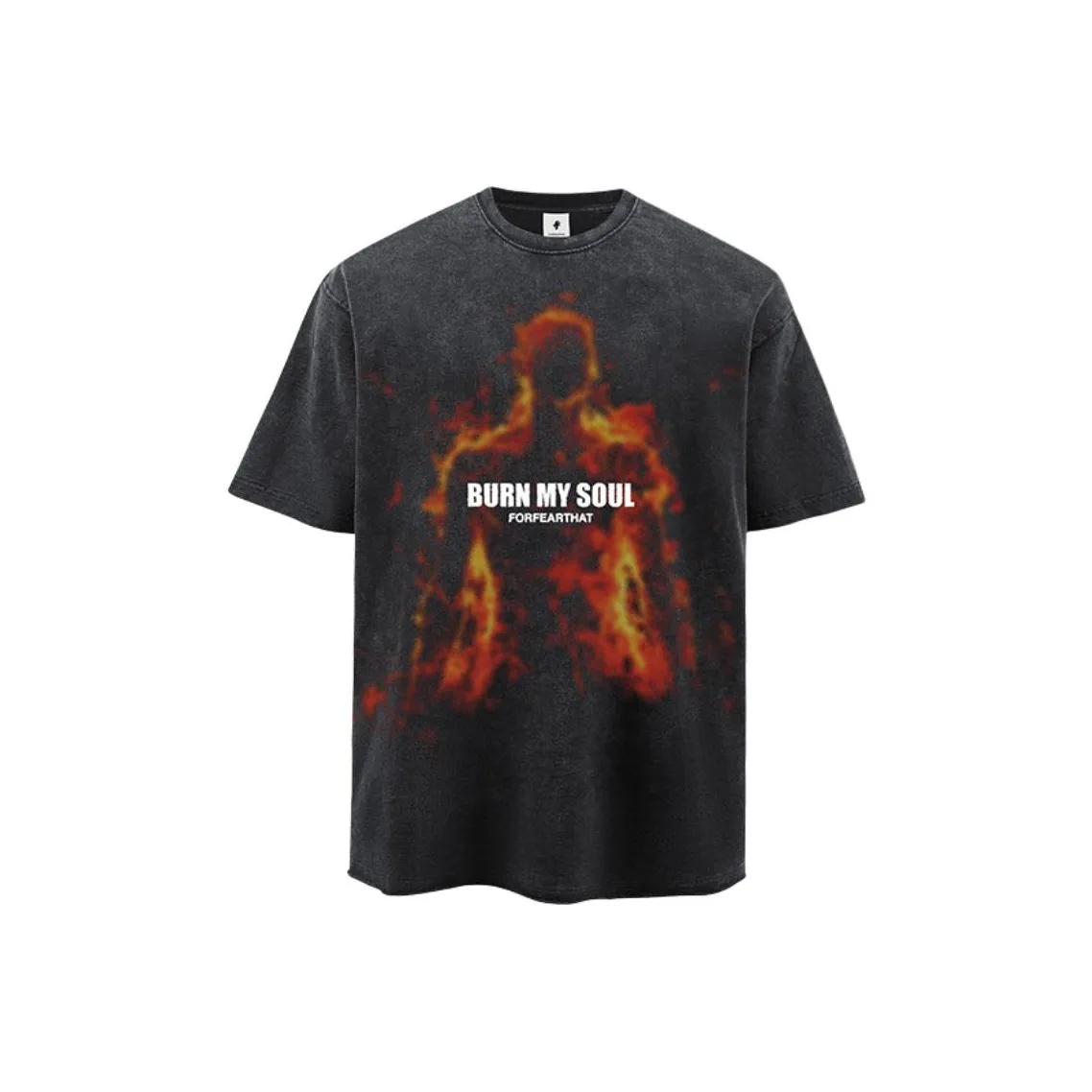 FOR FEAR THAT Промытый черный Унисекс T-рубашки