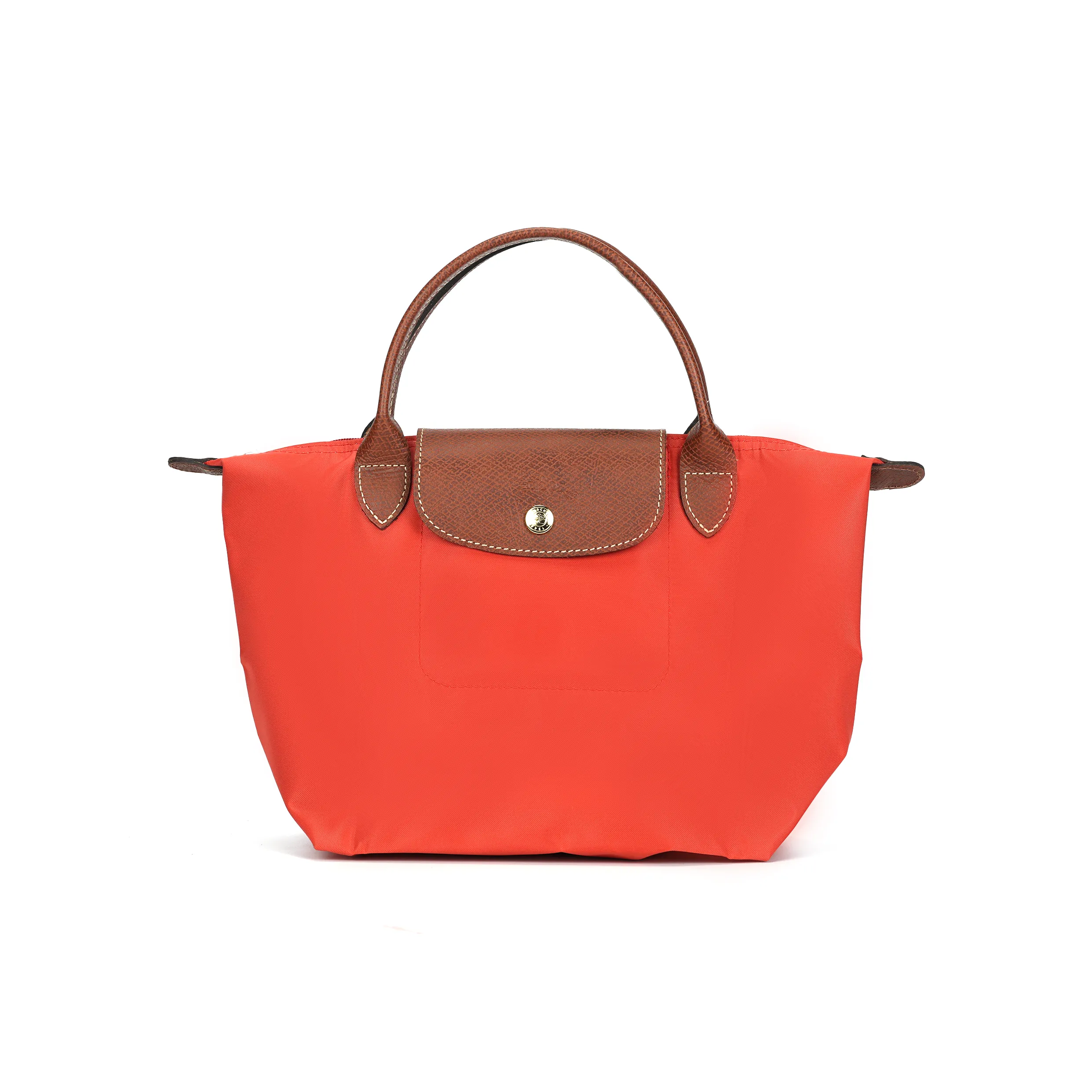 LONGCHAMP Le Pliage Переработанный Холст Пельменная Сумка Маленькая Женская Томатно-Красная