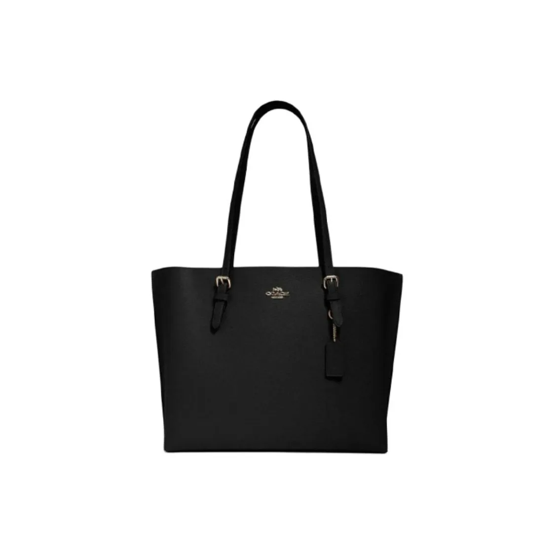 COACH Mollie Leather Tote Bag, Shopping Bag, Handbag, Shoulder Bag Tubas Women's Black