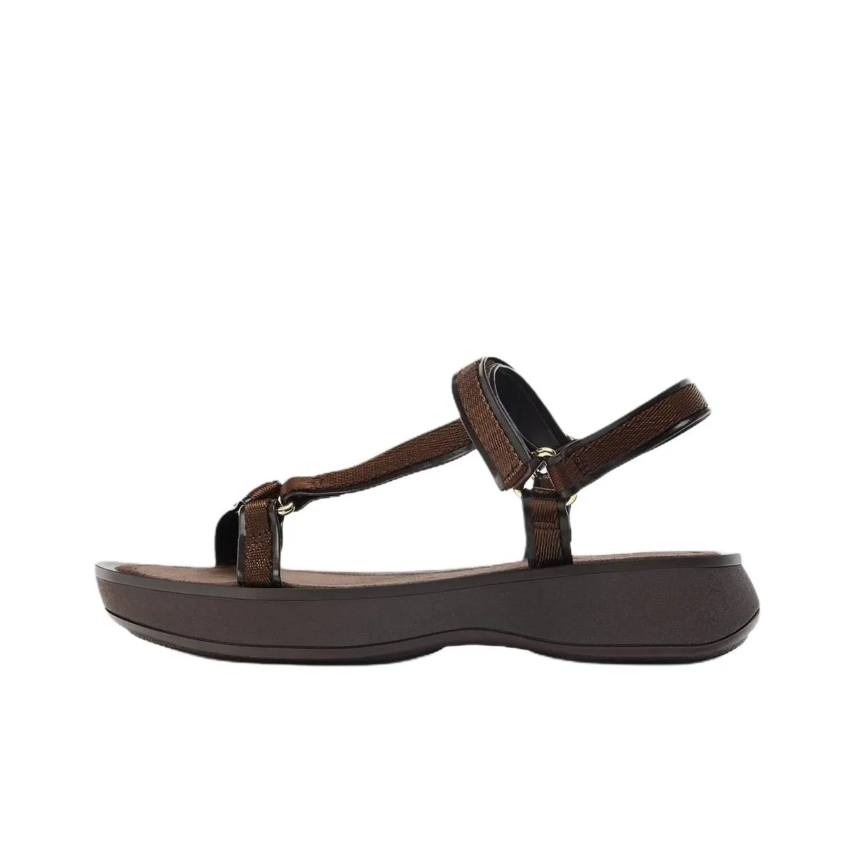 ZARA One Ремень Сандалии 4CM Женские Коричневый