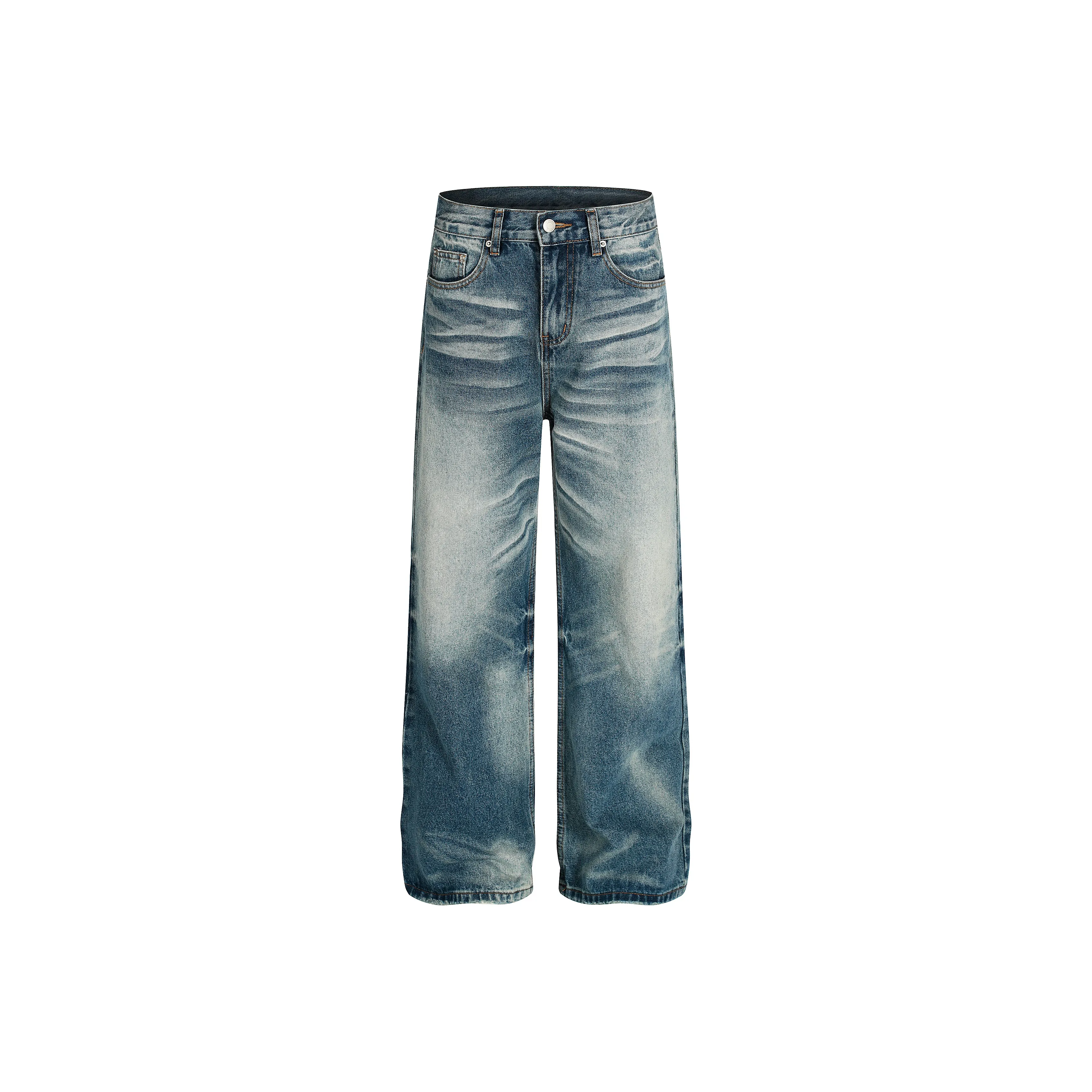 ONITSOP Relaxed Модный Уличный Стиль Джинсы Прямого Кроя Унисекс