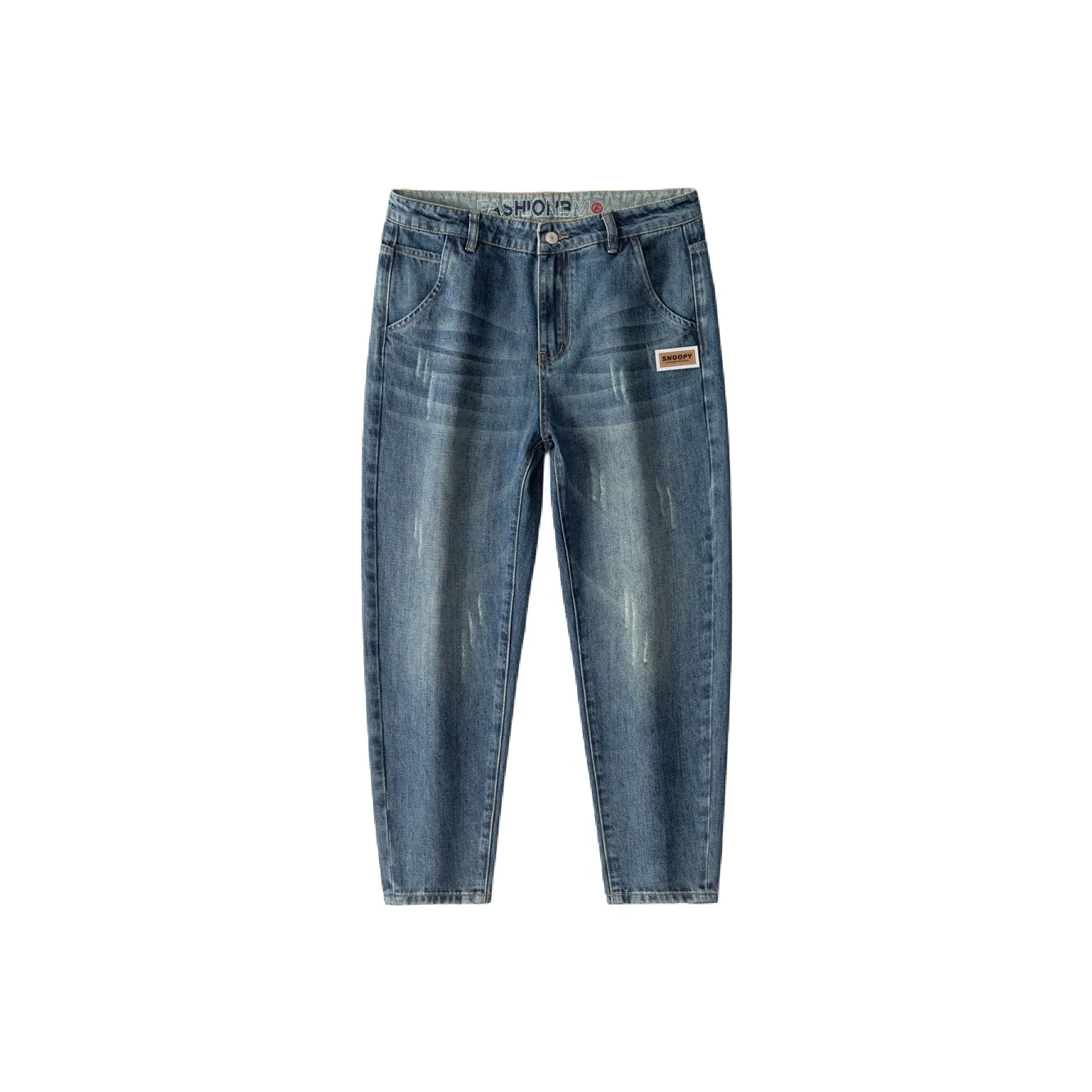 SNOOPY Винтажный синий мужской джинсы