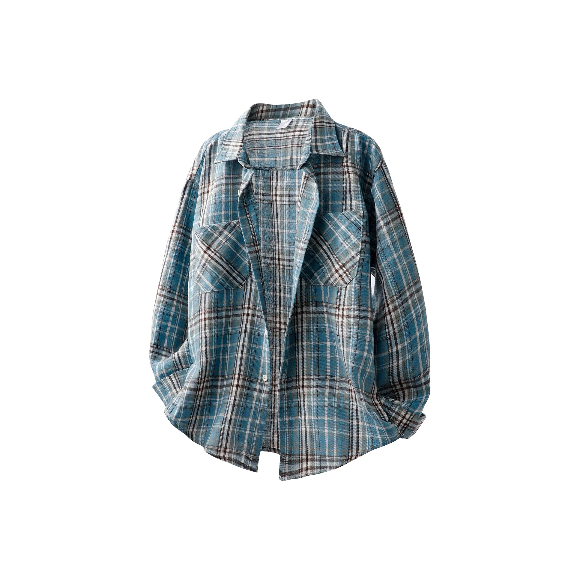 ZHONGBANGJICHU Длинный рукав рубашка куртка повседневный комплект для коммутирования унисекс