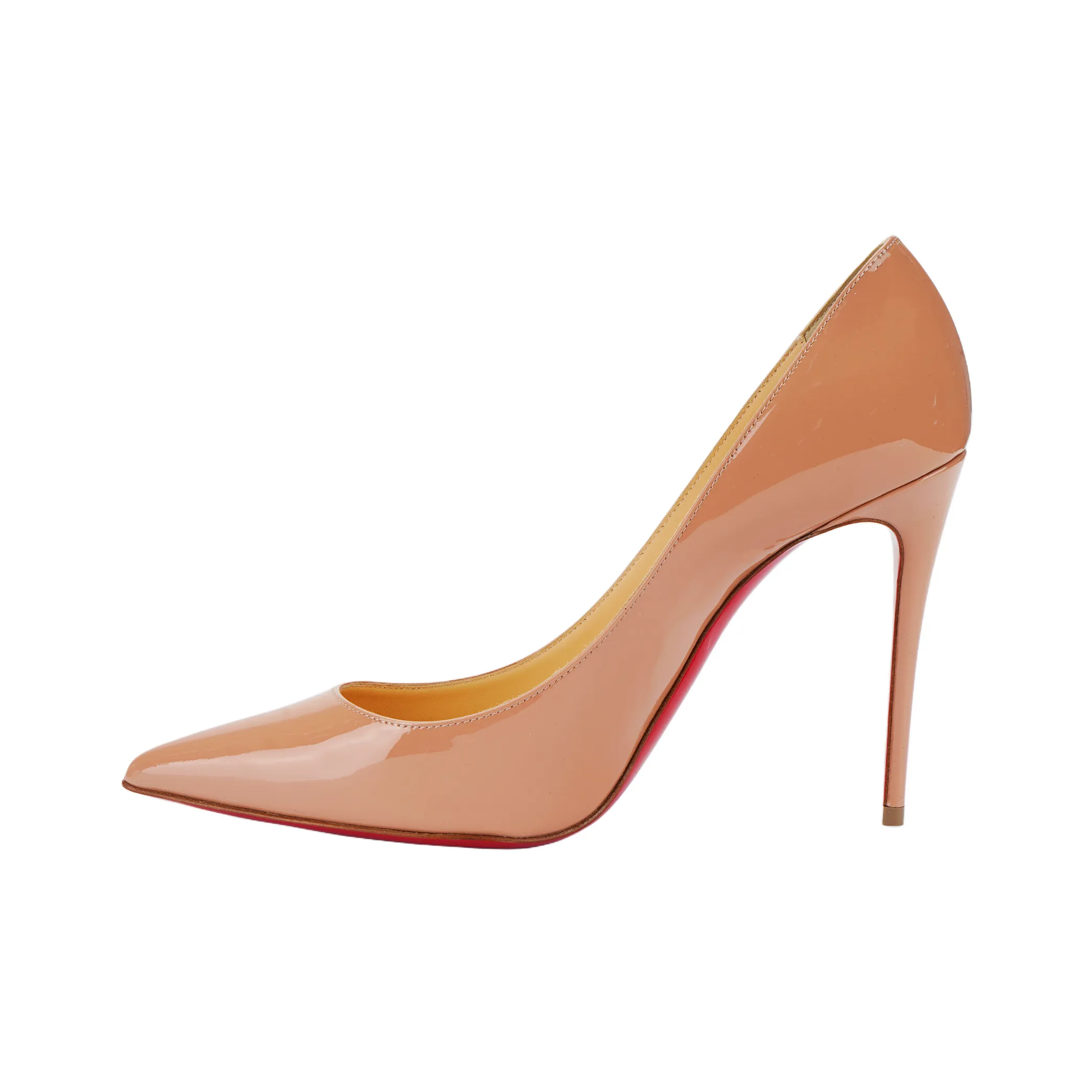 Christian Louboutin Kate 100mm Pump Nude Patent Leather Women's