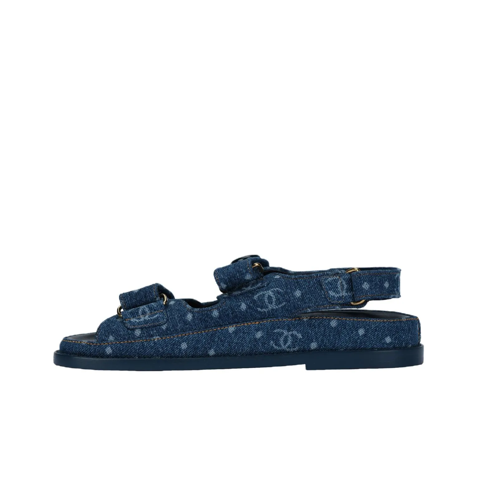 CHANEL Beach Sandals Women's Blue