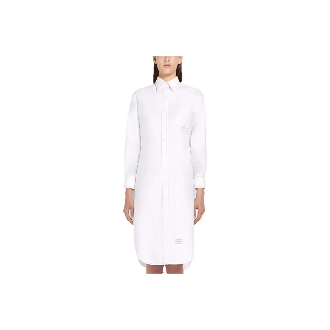 THOM BROWNE· FW21 Long Sleeved Dress Women's White