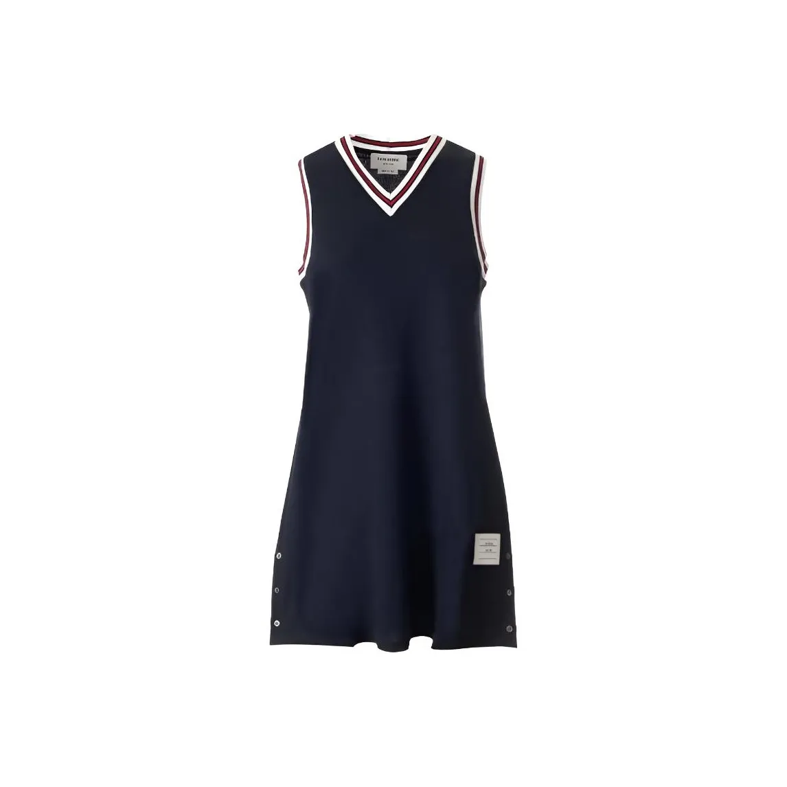 THOM BROWNE V Neck Sleeveless Tennis Dress