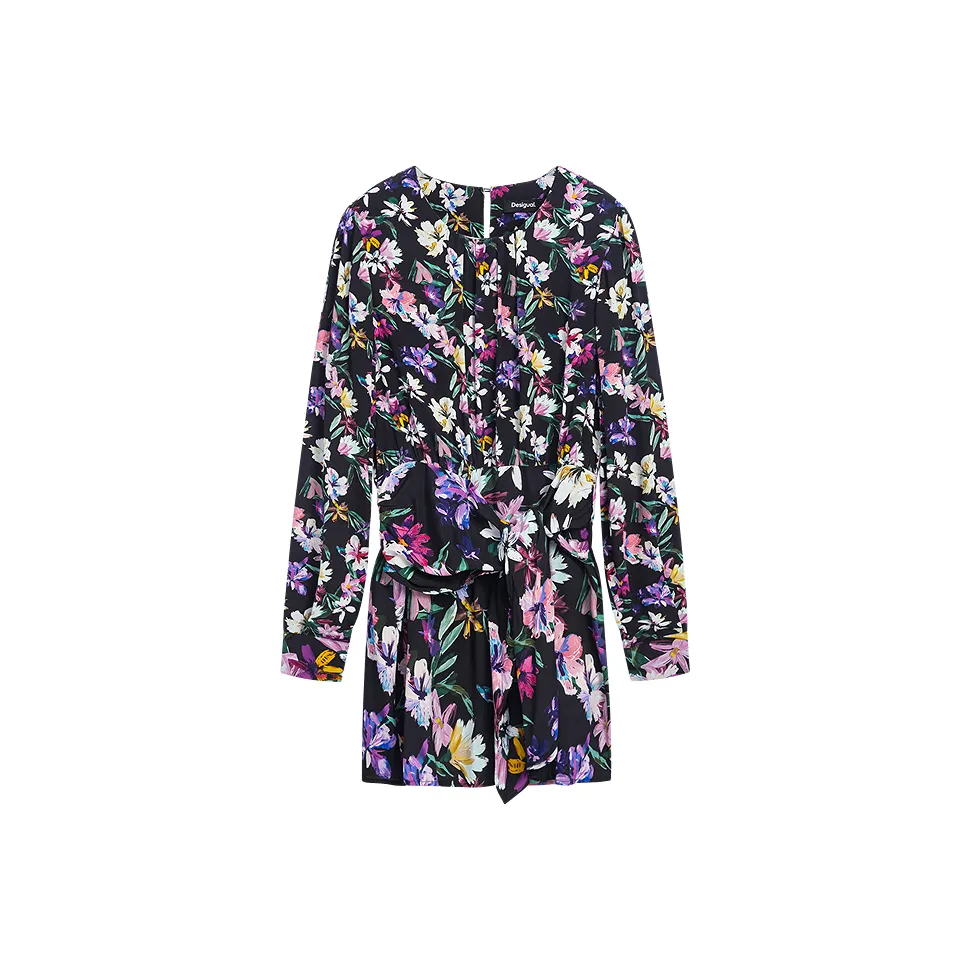 Desigual Длинное платье с длинными рукавами женское