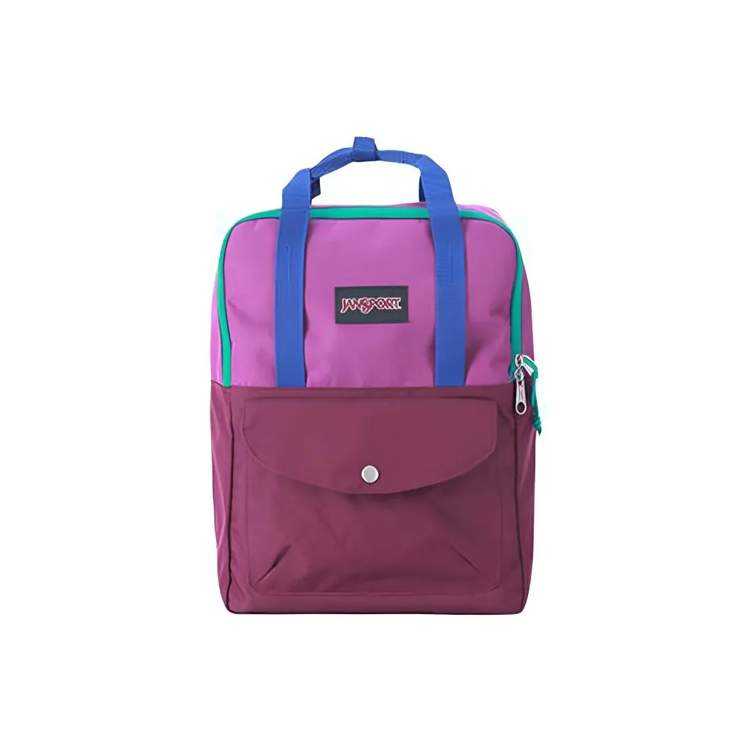 JanSport Polyester Backpack Medium Size Unisex Pink & Purple
