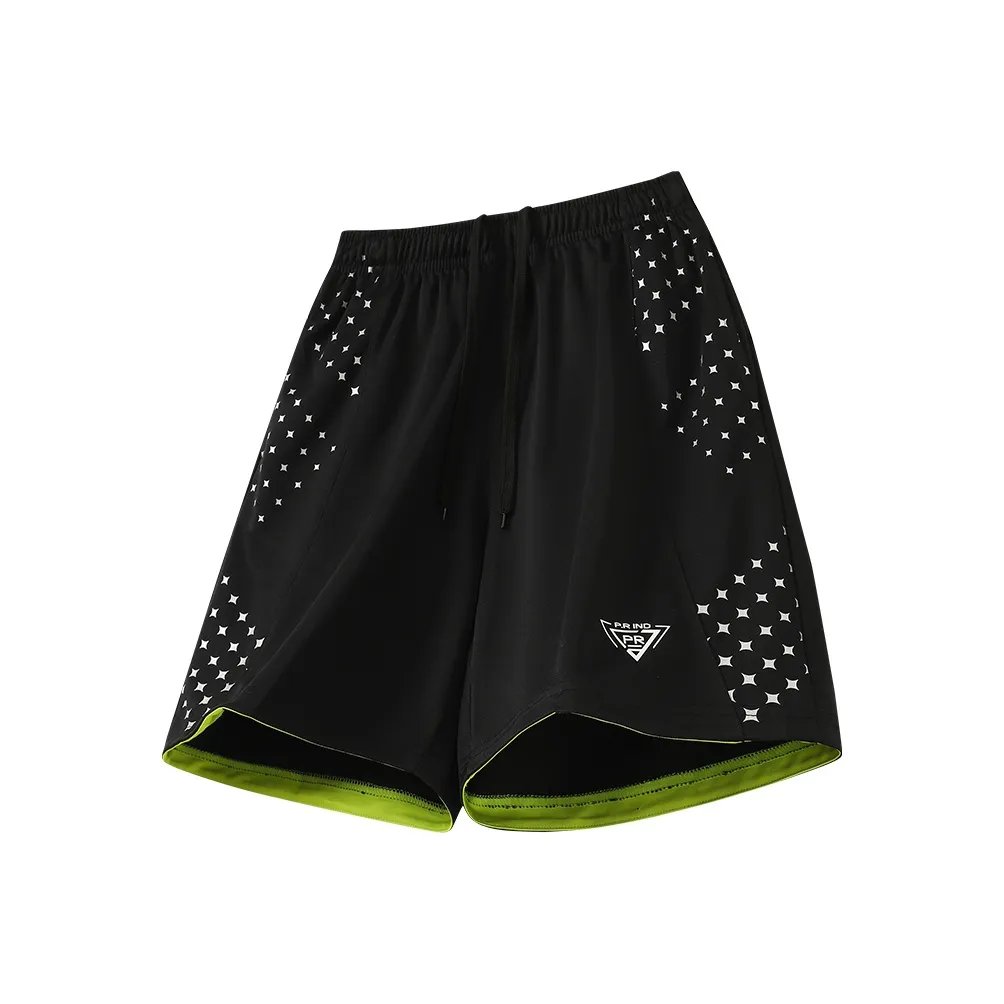 P.R IND Черные Унисекс Беговые Шорты