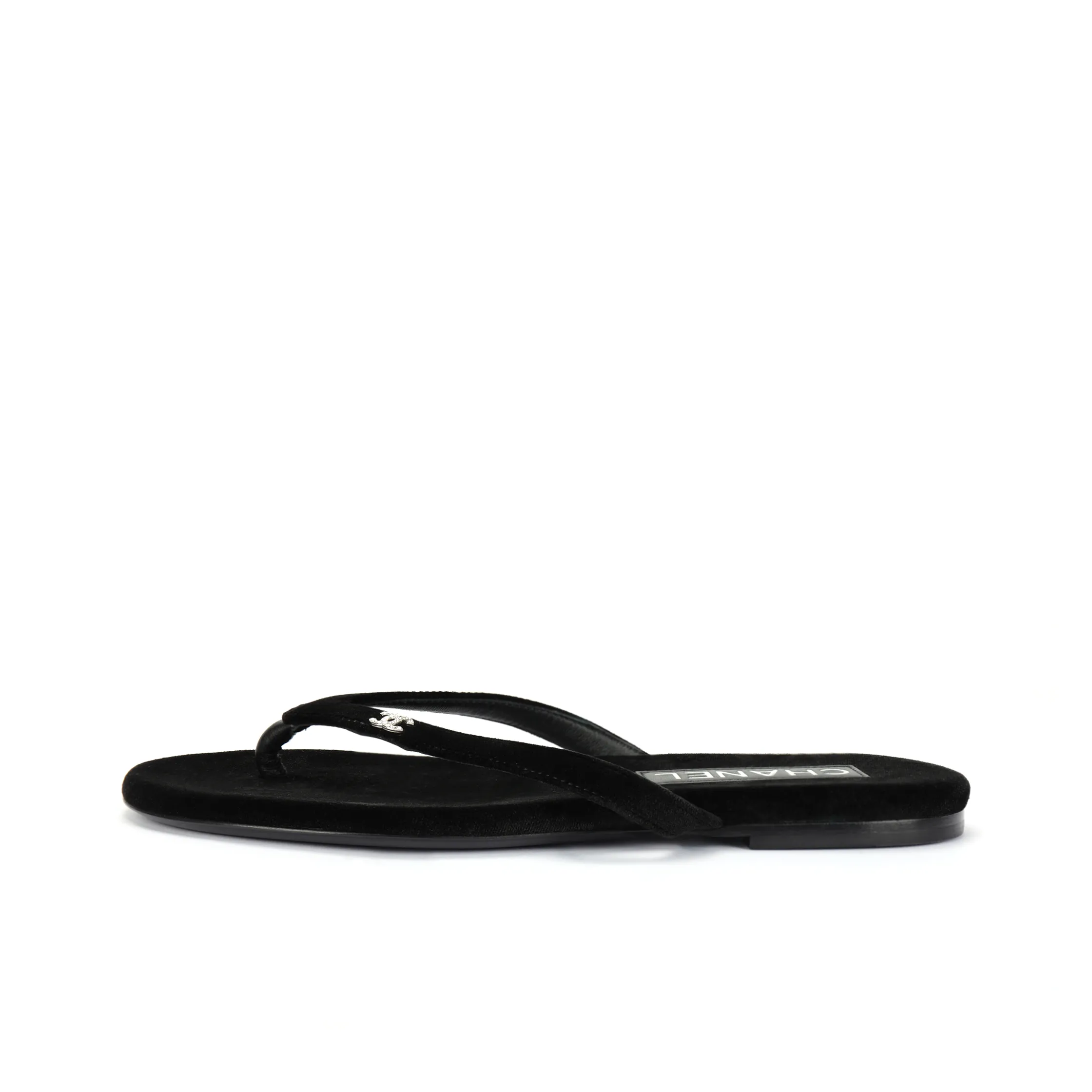 CHANEL Flip Flops Women's Black