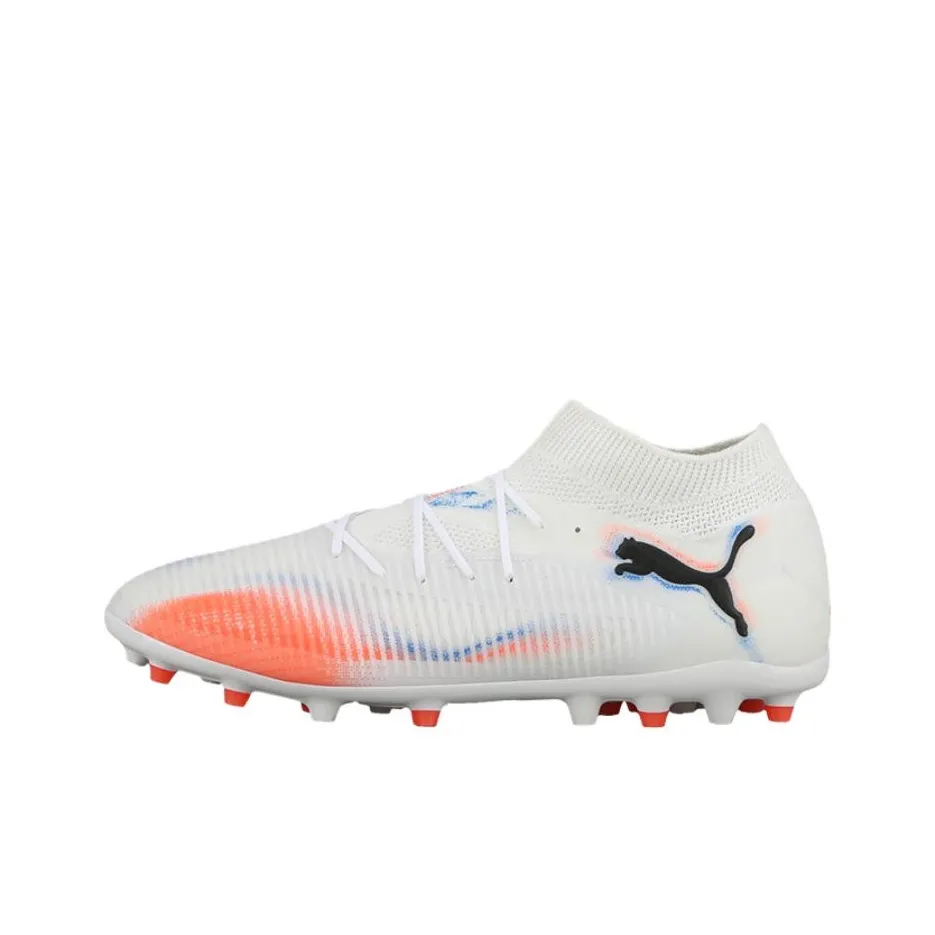 PUMA FUTURE 8 MG MULTI Ground Искусственный шип естественная трава футбольные бутсы унисекс белый красный