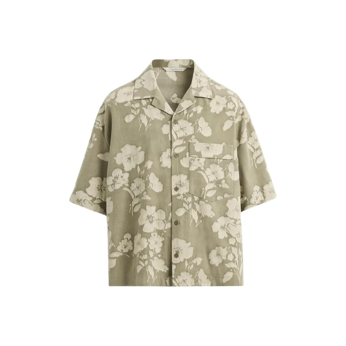 ZARA Шалфейно-зеленые Мужские Рубашки