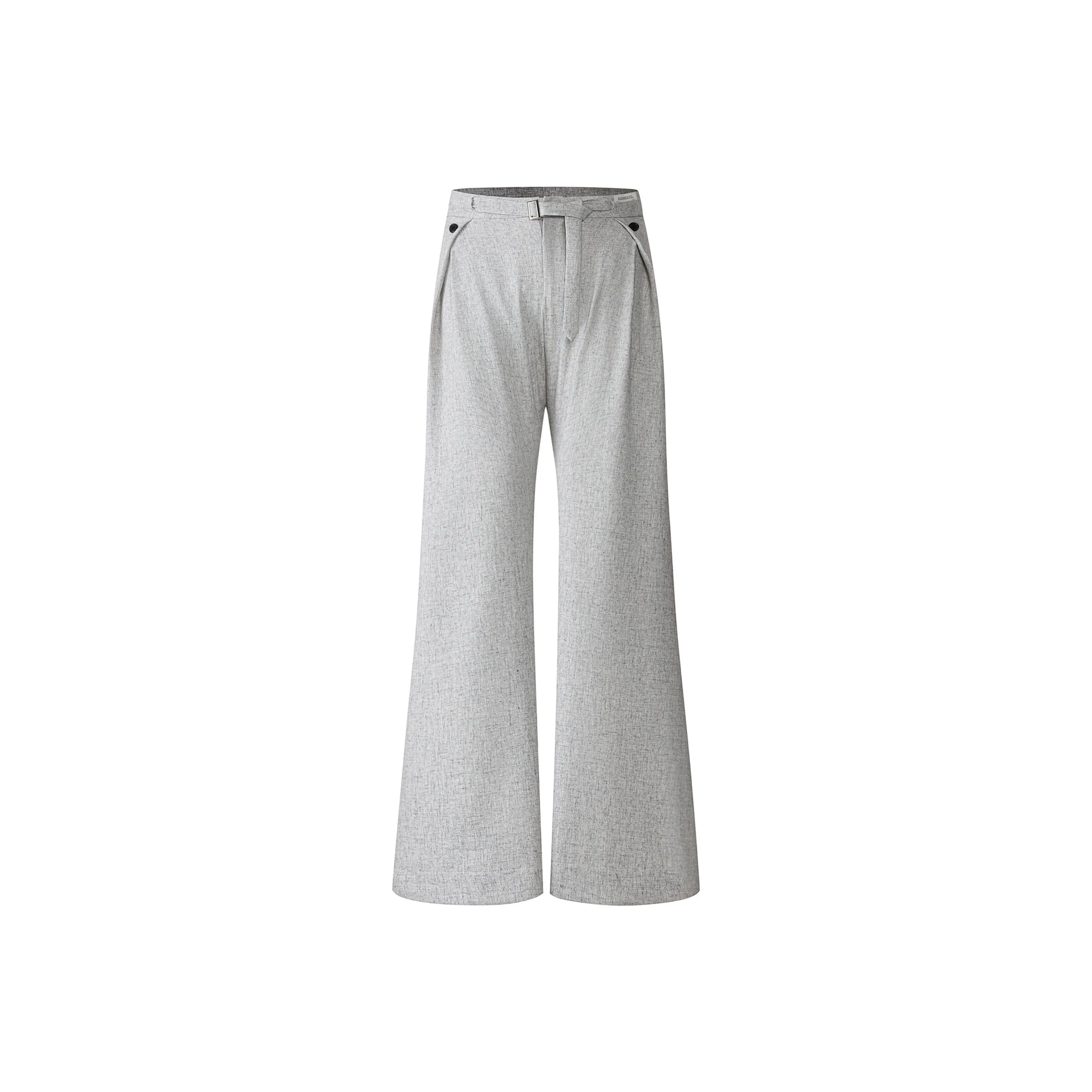 REMEFIT Linen Gray Unisex Suit Trousers REMEFIT Льняные Серые Унисекс Костюм Брюки