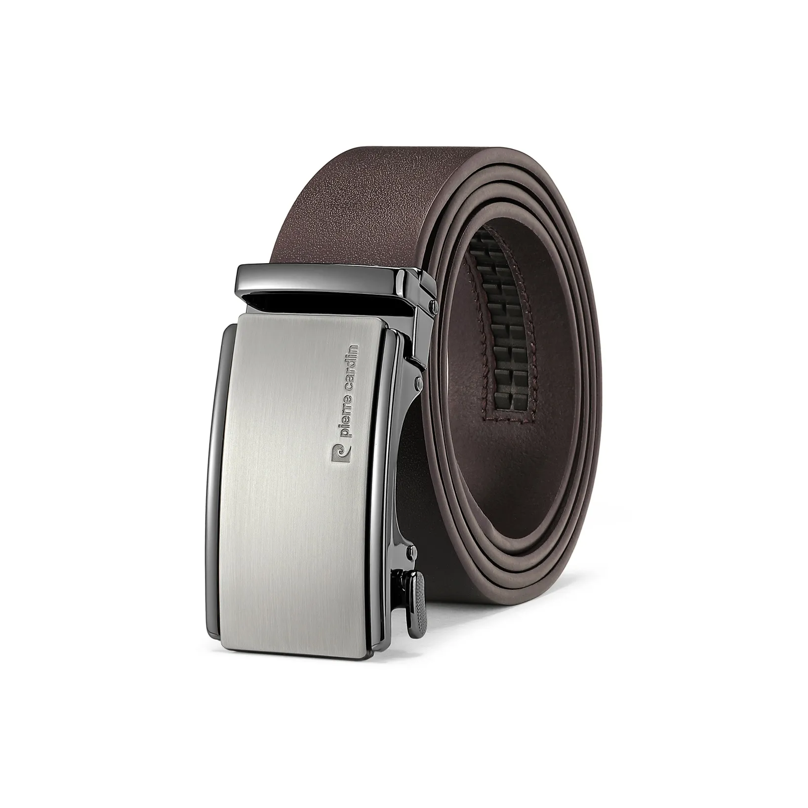 PIERRE CARDIN Ремни из лощеной коровьей кожи Мужской Кофейный 3,45 см
