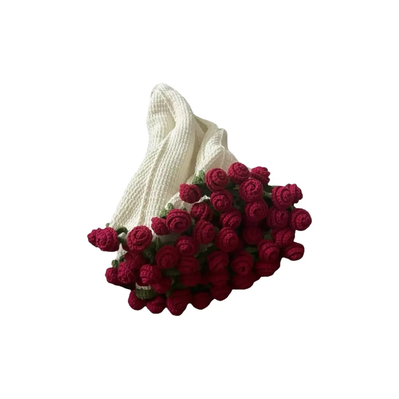 MENGJIMA Розовый Букет Ткани Вязаные Ручная работа