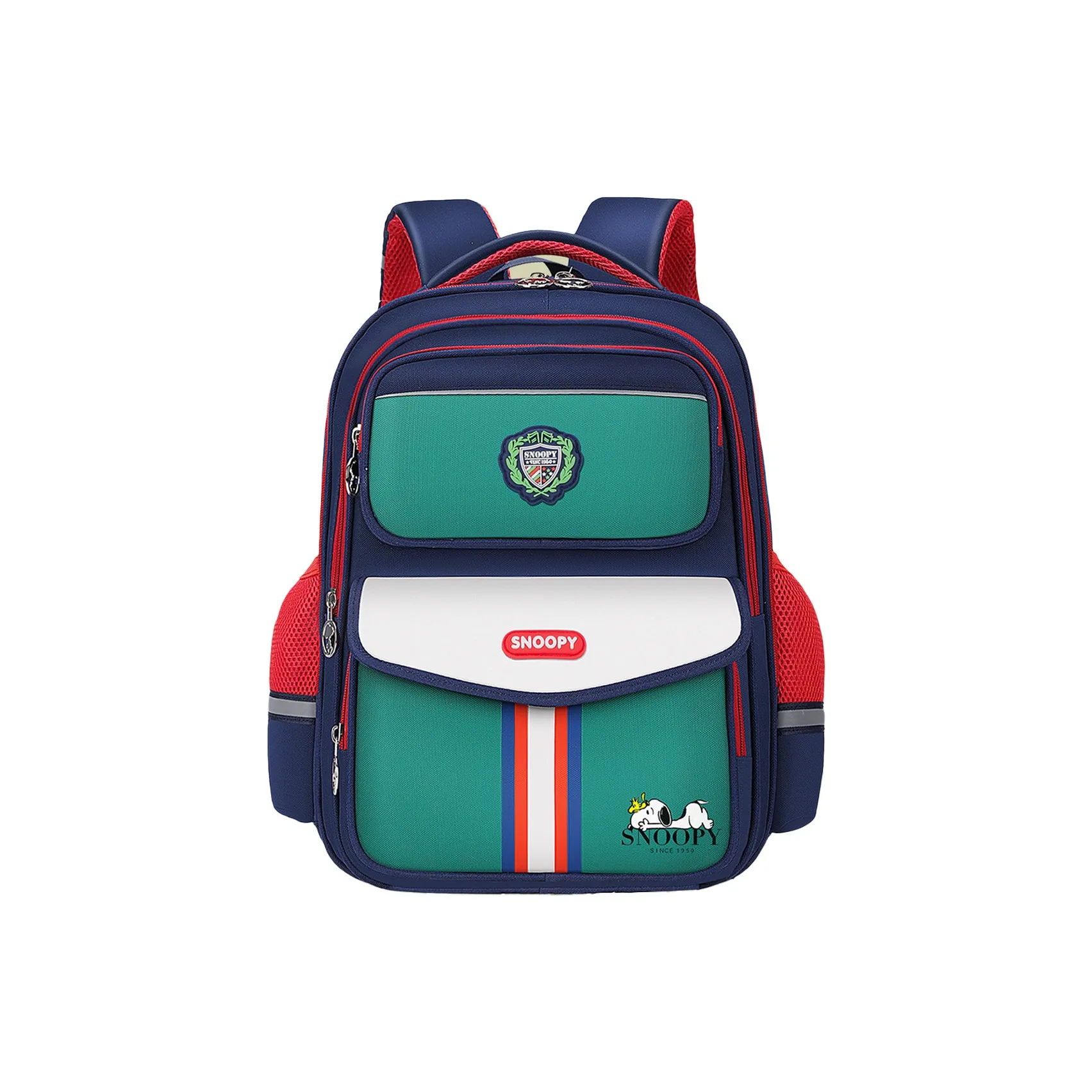 SNOOPY Полиэстер Elementary School Student Backpack Стандартный Детский Зеленый Фиолетовый Синий