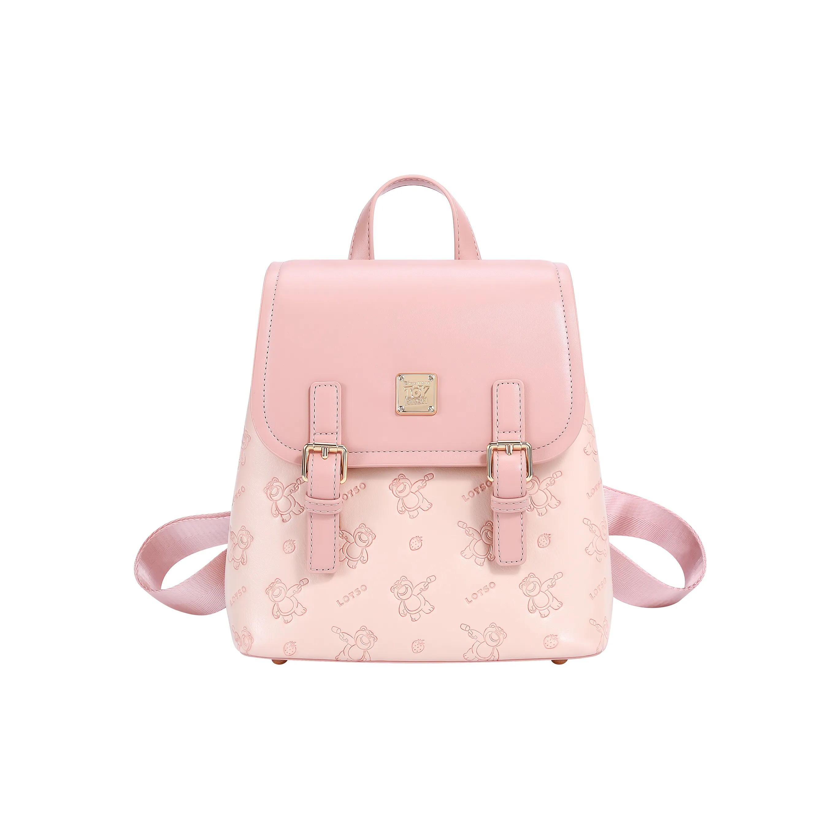 Disney Strawberry Bear Series ПУ (полиуретан) Рюкзак Стандартный Женский Розовый