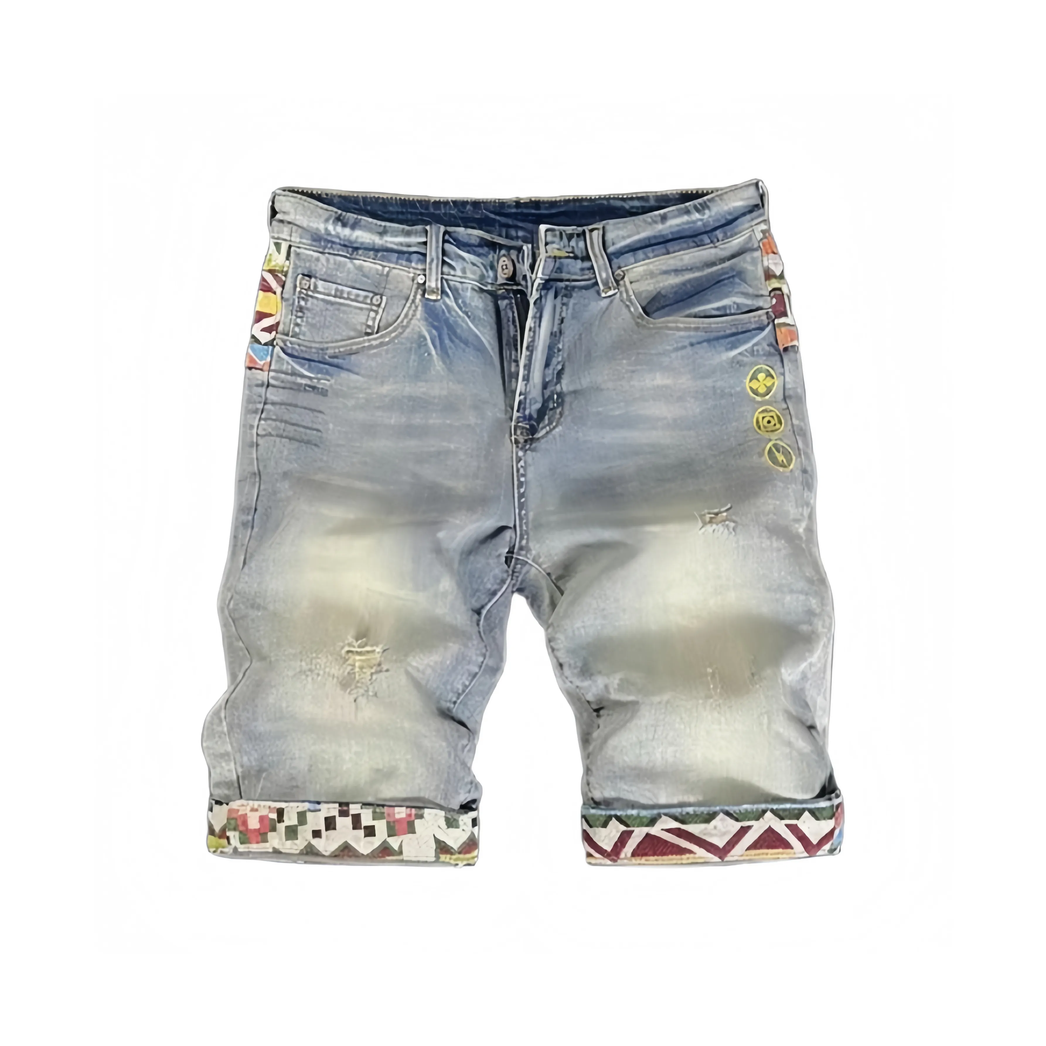 CAT'S PAW Blue Unisex Джинсовые шорты