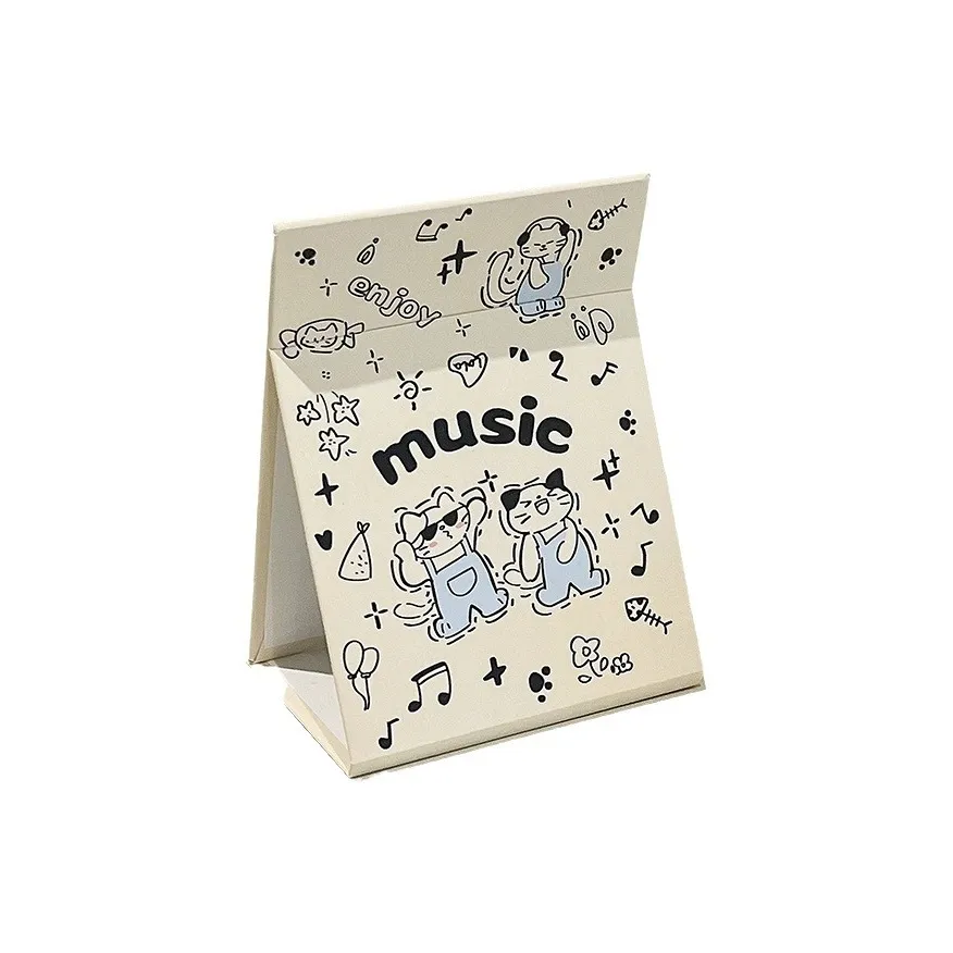 MITIANTU Синий Котенок Складной Зеркало Cartoon Cute Роскошь Настольный Стенд Зеркало для Макияжа Дом Использование Гостевой Комната Портативный HD