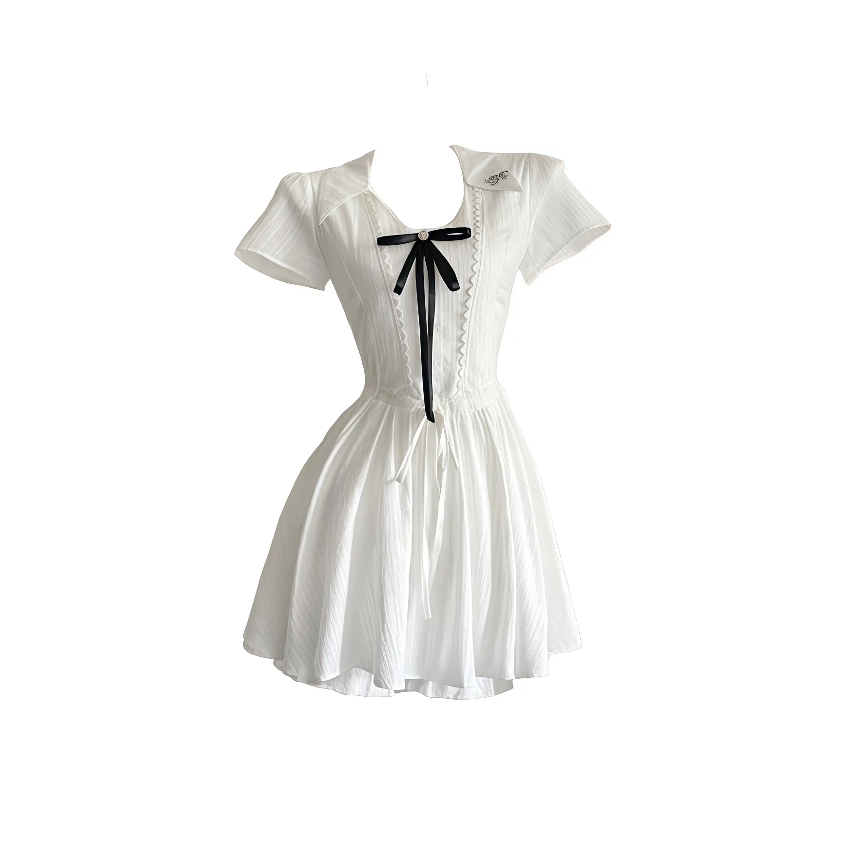 SEAR OFFICIAL Молочно-белая Юбка + Леггинсы Женские Короткие Платья с Длинными Рукавами