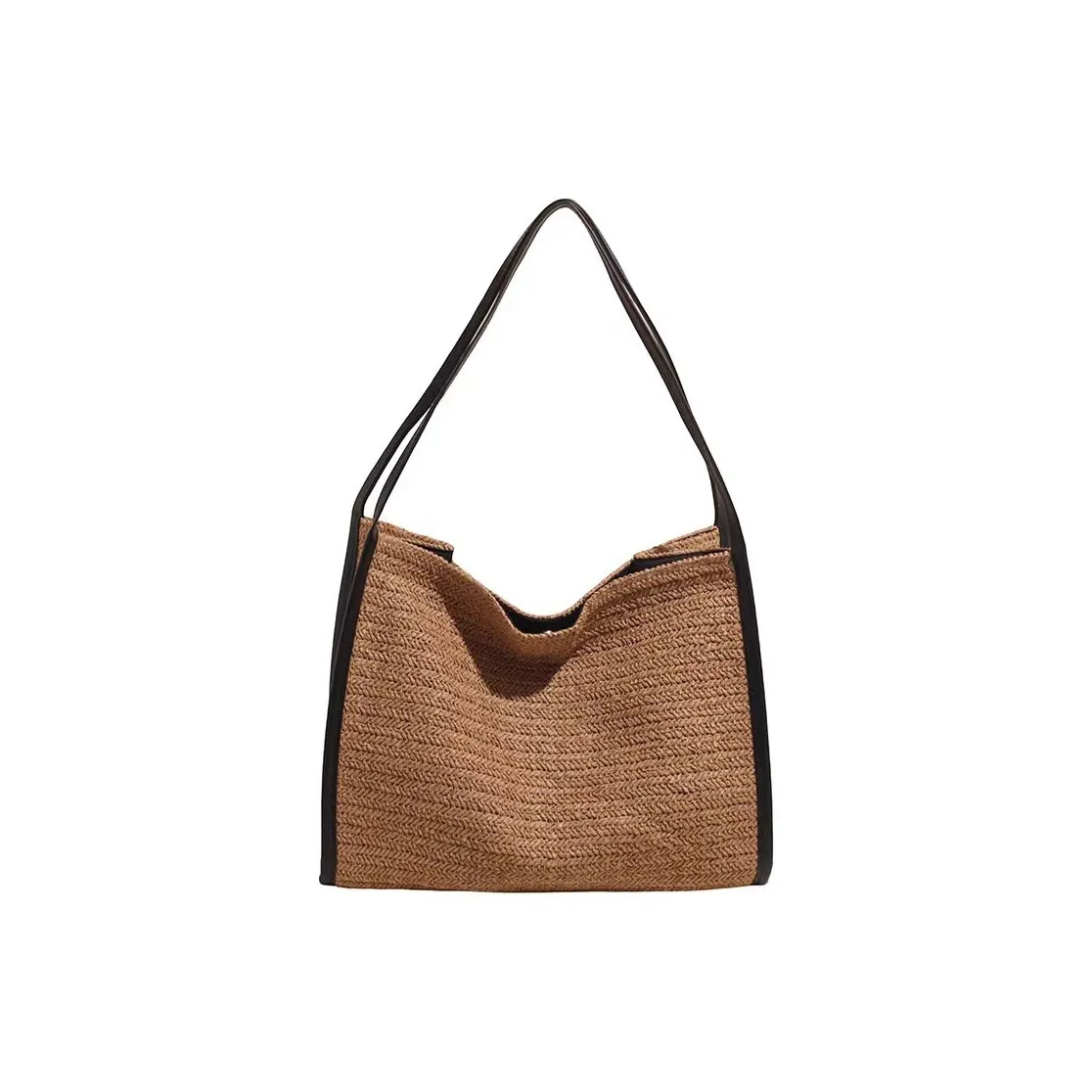 RKM Сумка через плечо из соломенной ткани женская хаки