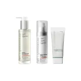 3종 세트: 205ml 도톰한 스킨 컬러 토너 + 50ml 라이트 로션 + 100g 화이트 클레이 클렌저
