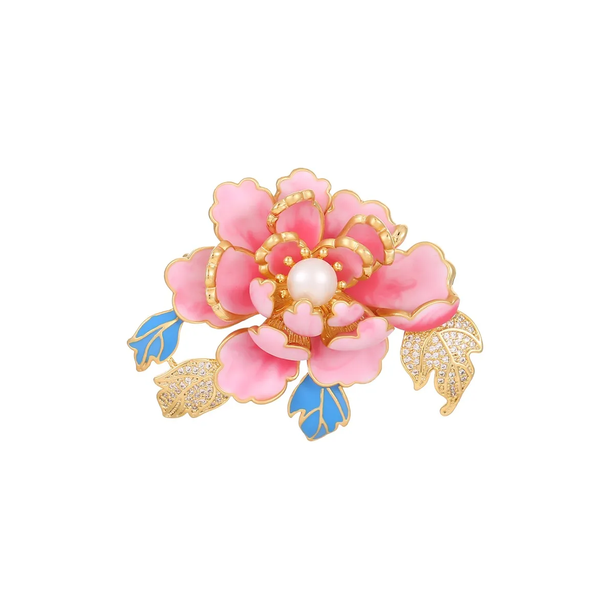 Фиолетовый медный сплав броши женские