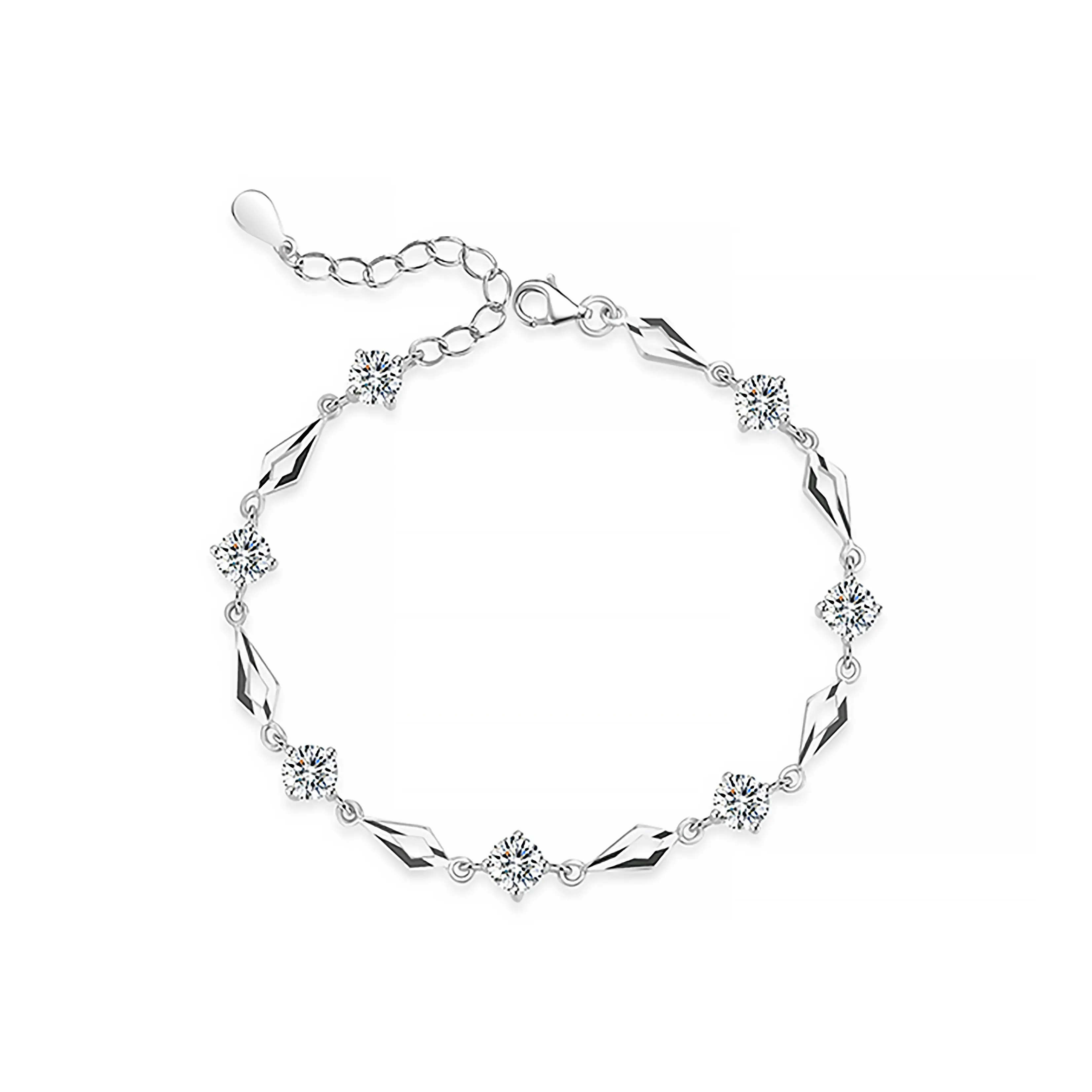 ZSY 999 Fine Серебряный Браслеты Женские Коробка