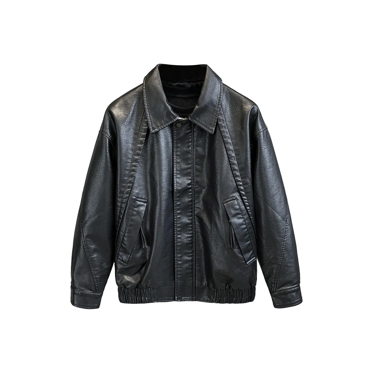 YGQPZHZ Черные Мужские Кожаные Куртки