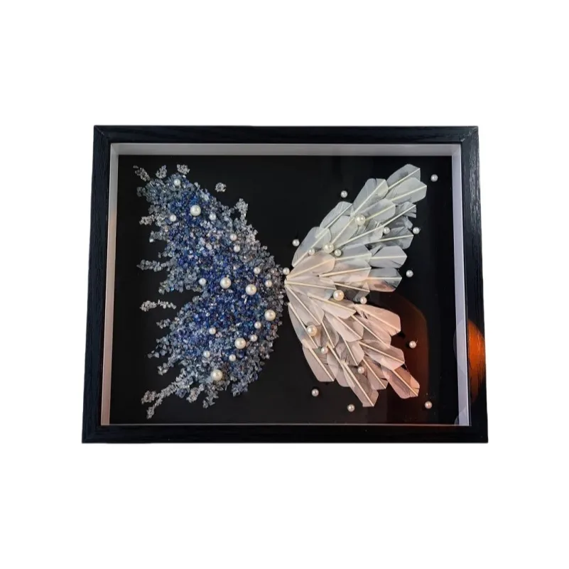 KecoSweet Ледяной Синий Кристалл Перо Бабочка DIY Материал DIY Игрушки