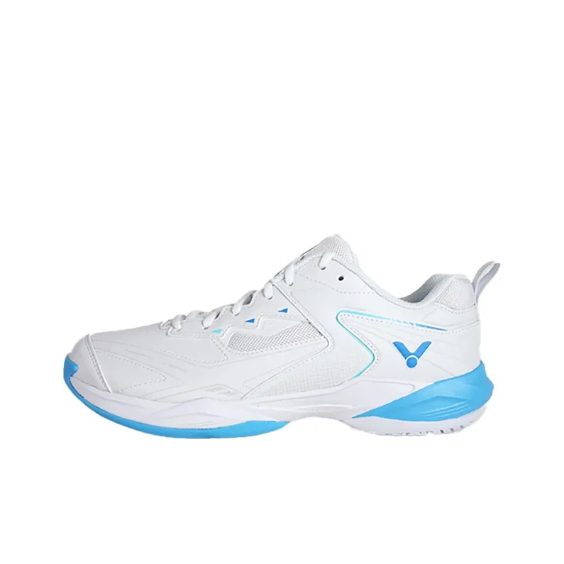 VICTOR Slip-resistant и устойчивый к истиранию покрытие Низкий топ Бадминтон Обувь Унисекс Pearl White Hawaii Blue